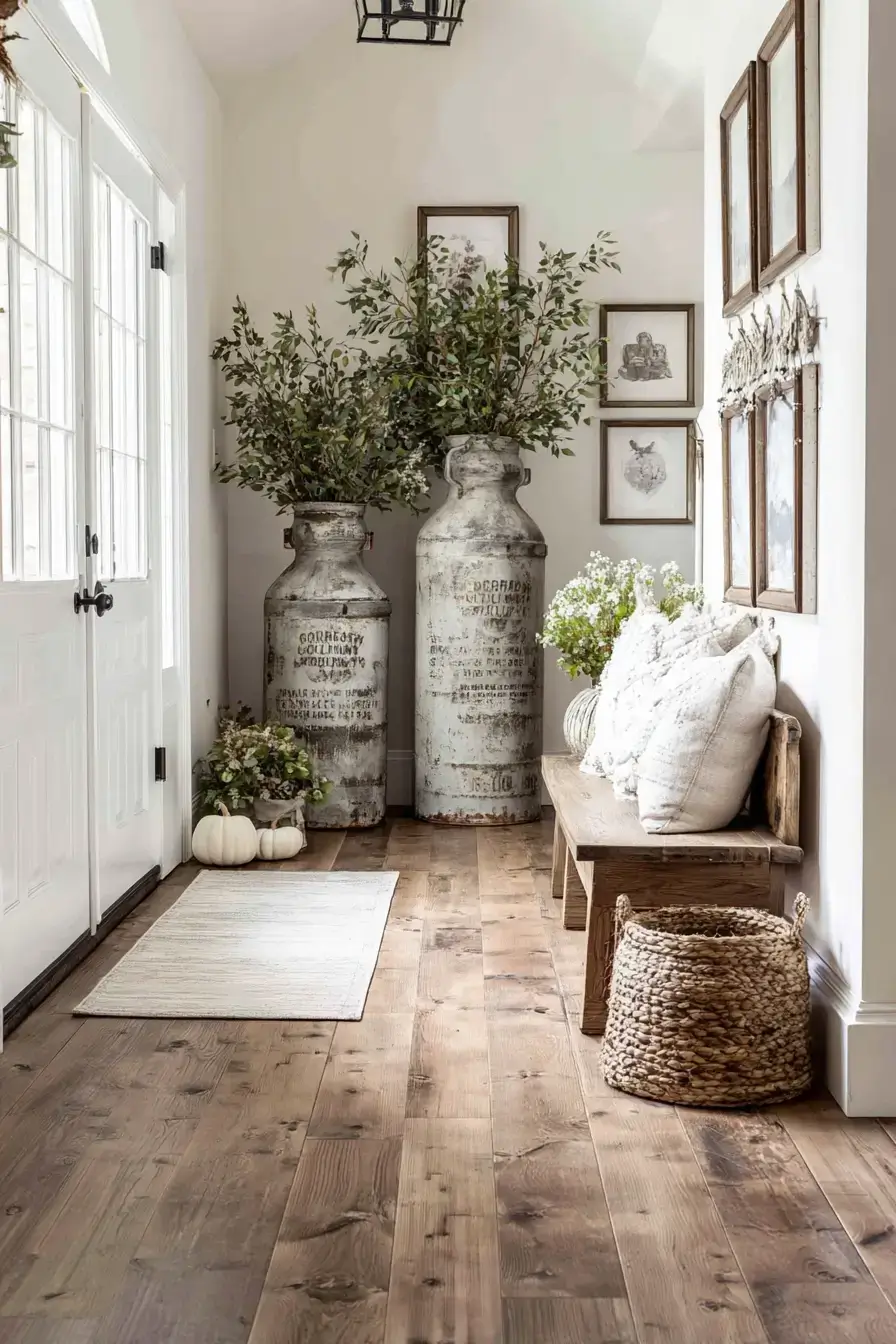 29 Vintage Milk Can Decor Ideas with a Front Porch Row