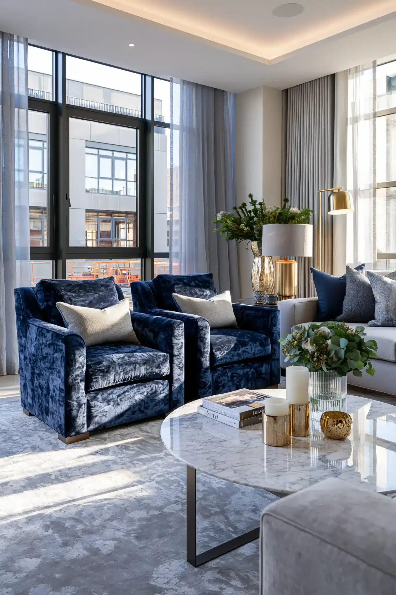 29 Navy Blue and Grey Living Room Ideas for a Space That Stays Calm navy blue and grey living room
