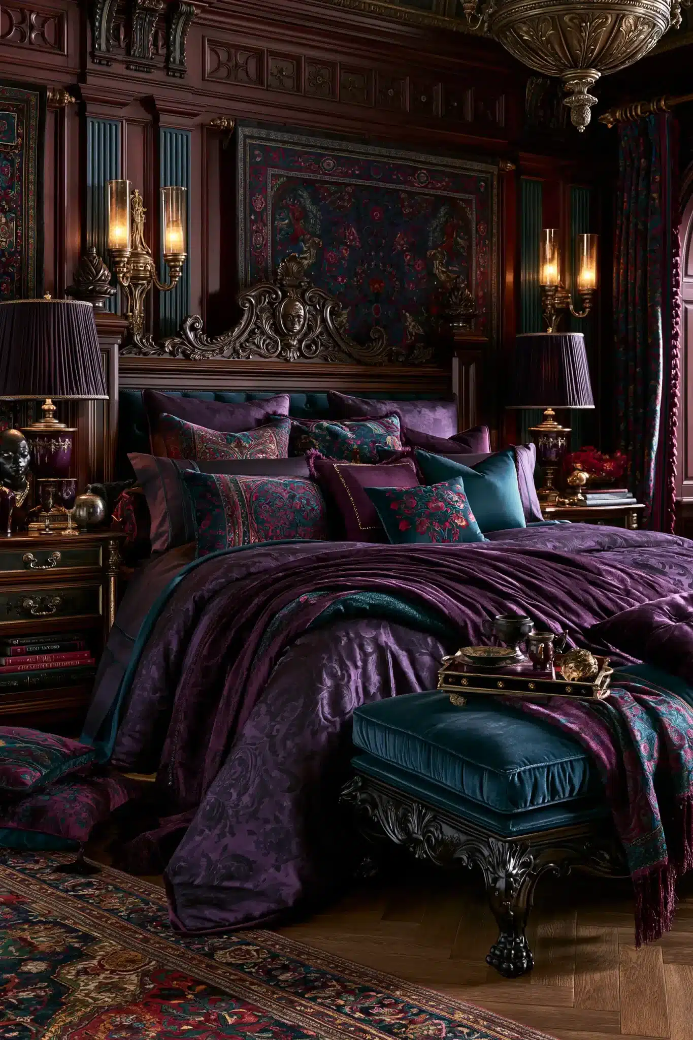 29 Purple Gothic Bedroom Ideas for a Space That Feels Rich, Not Loud purple gothic bedroom