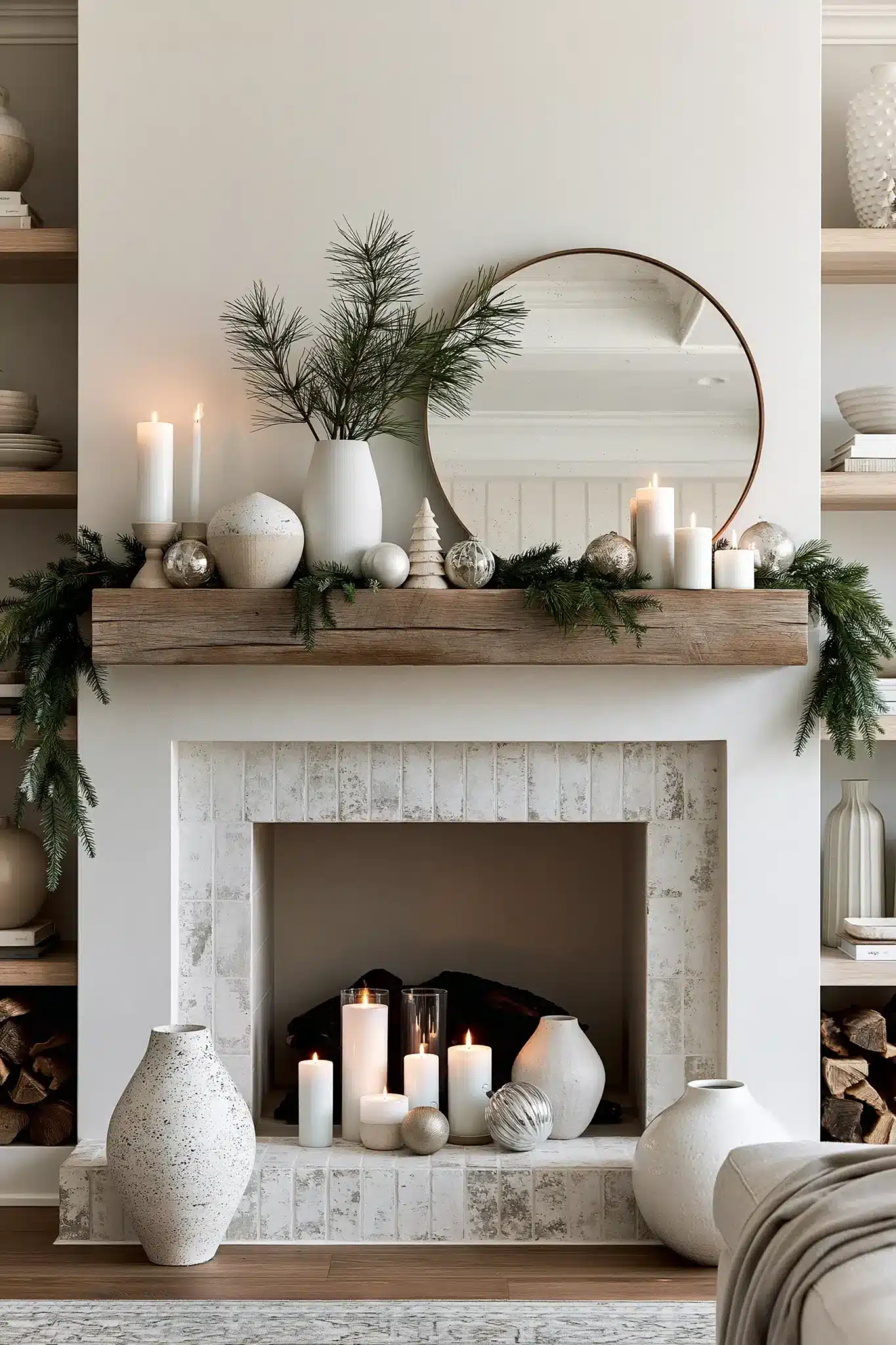 29 Christmas Mantle Decor Ideas for a Hearth That Does Not Compete With the Tree christmas mantle decor
