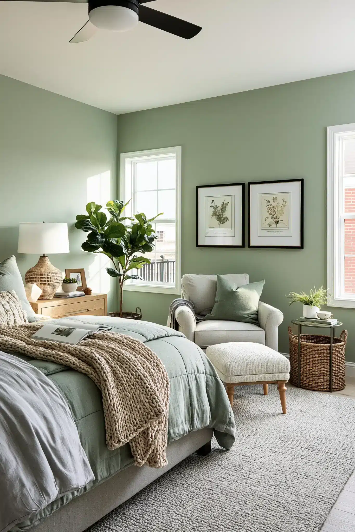 29 Sage Green and Grey Bedroom Ideas for a Space That Stays Soft sage green and grey bedroom