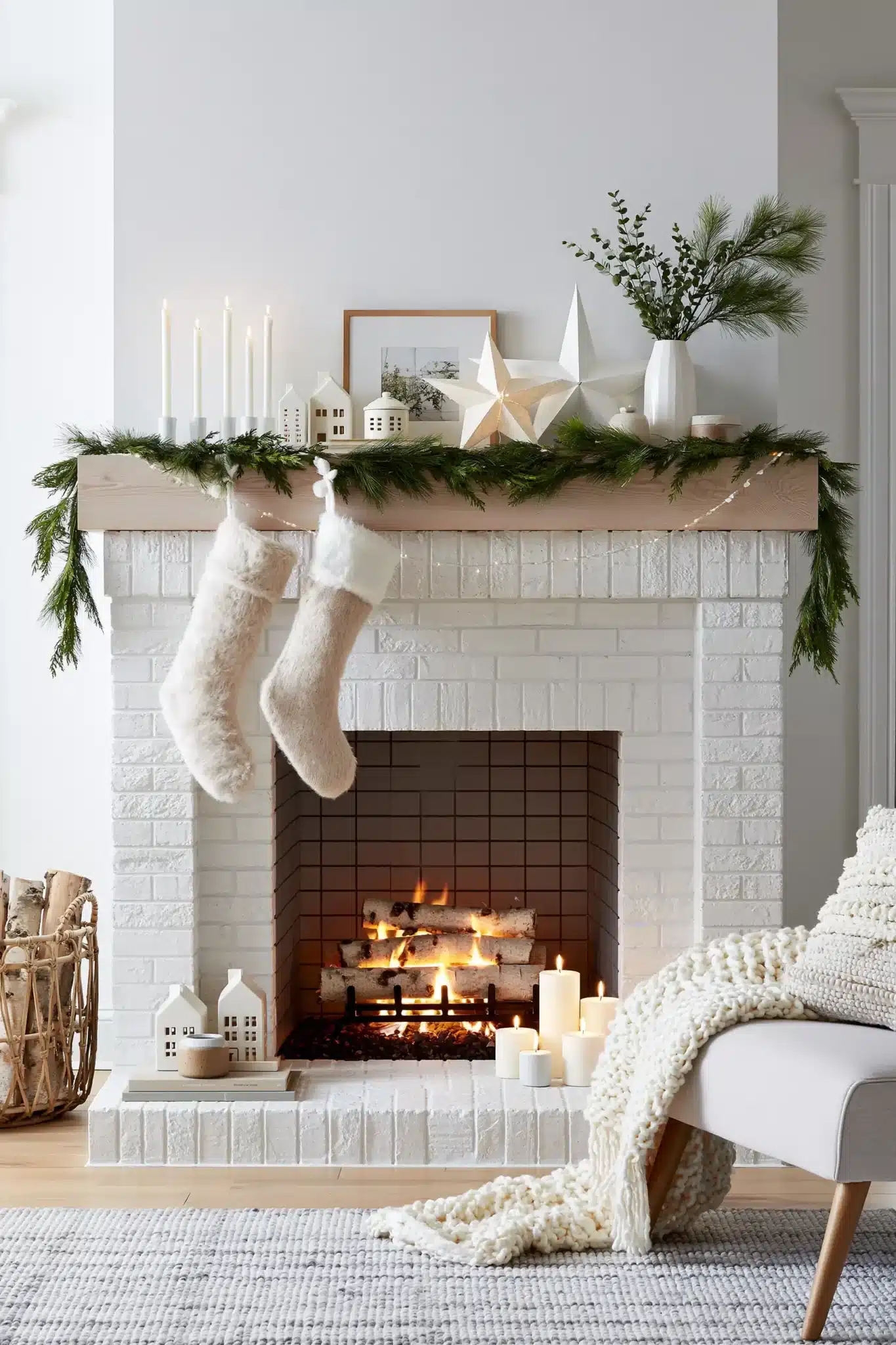 29 Christmas Fireplace Decor Ideas That Let the Fire Stay the Star christmas fireplace decor ideas