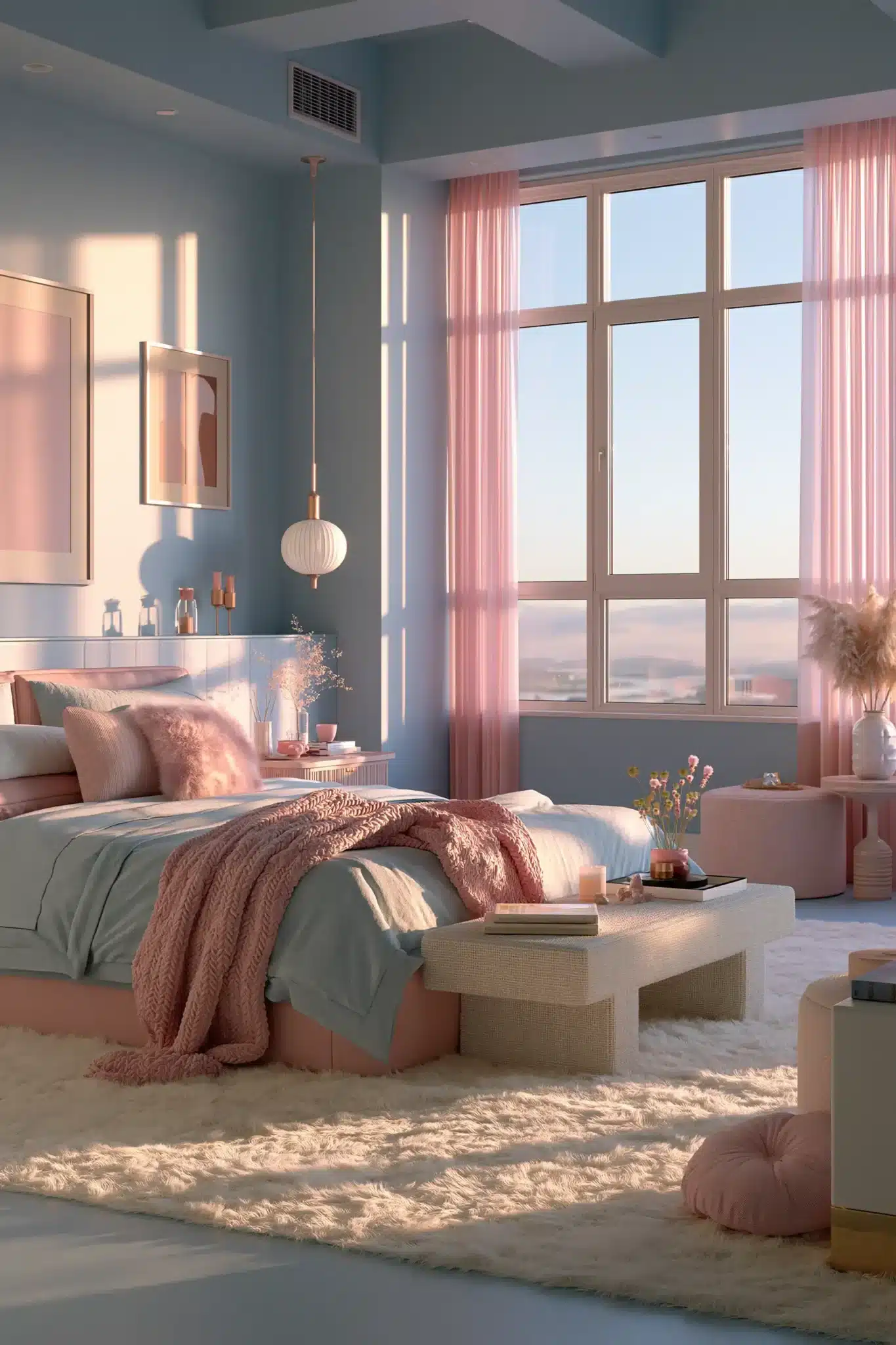 29 Light Blue and Pink Bedroom Ideas for a Space That Stays Airy light blue and pink bedroom