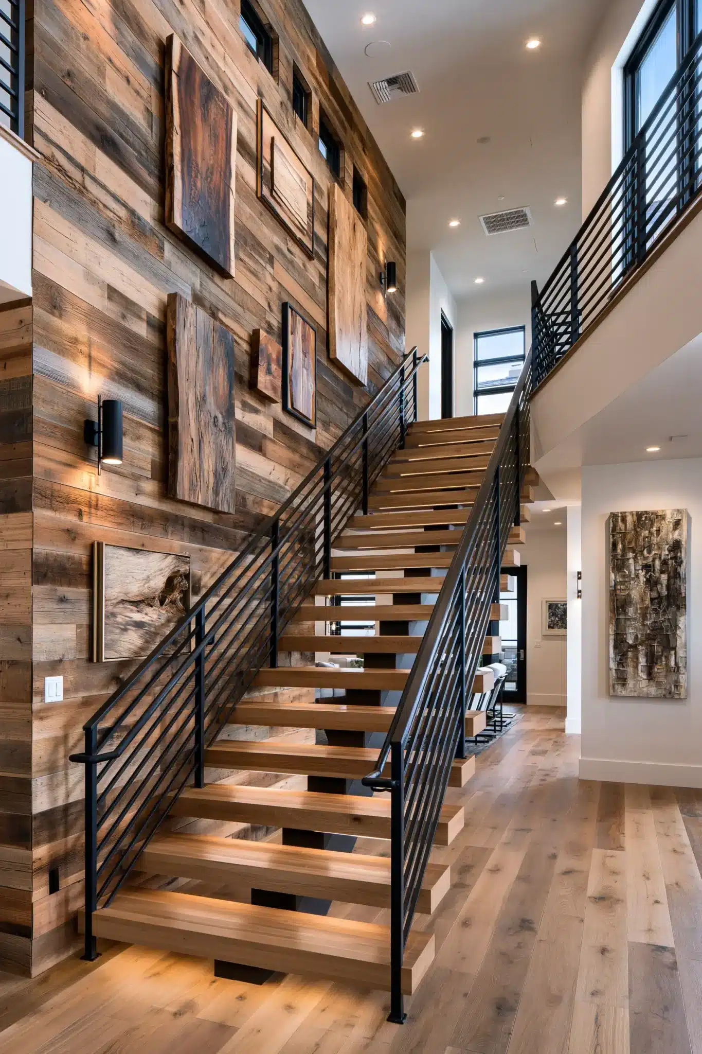 29 Staircase Wall Decor Ideas for a Climb That Feels Curated staircase wall decor