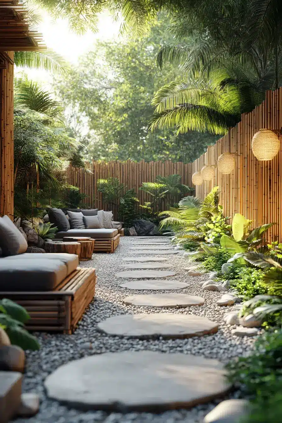 29 Yard Fence Decor Ideas with a Hanging Planter Row