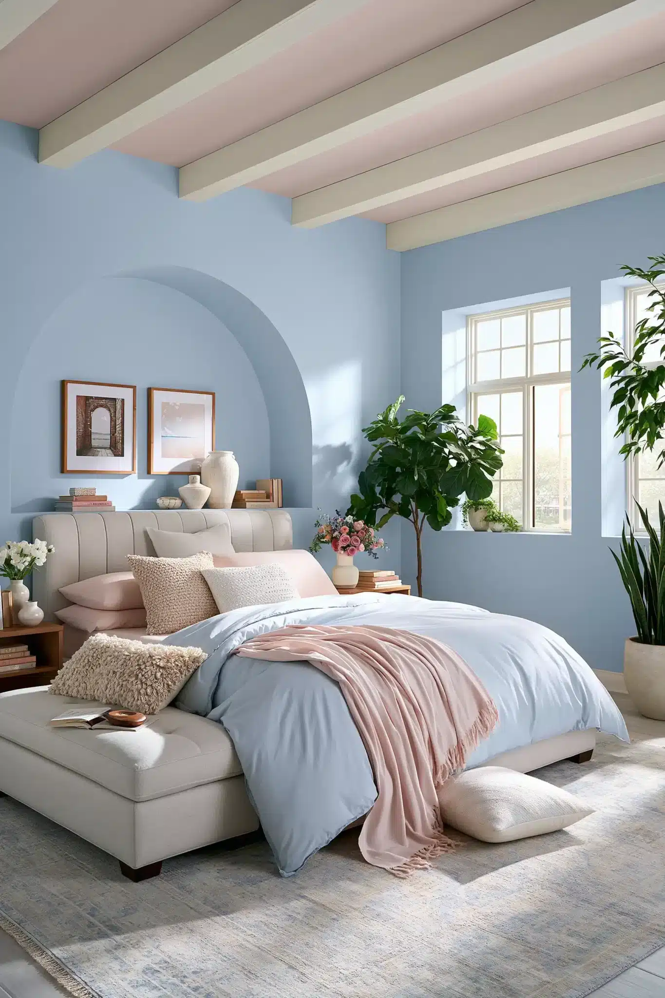 29 Light Blue and Pink Bedroom Ideas for a Space That Stays Airy light blue and pink bedroom