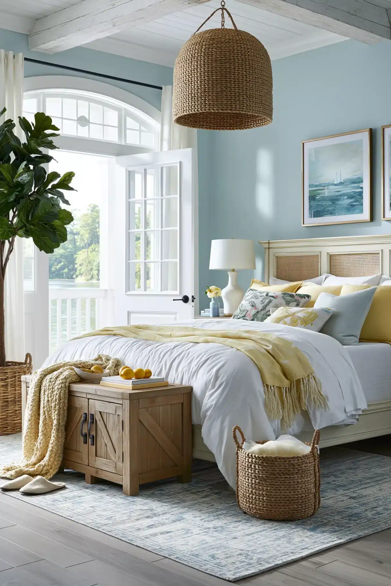 29 Light Blue and Yellow Bedroom Ideas for a Room That Wakes Up Early light blue and yellow bedroom