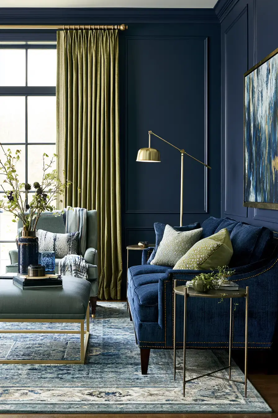 29 Navy and Sage Living Room Ideas with a Sage Sofa 29 Navy and Sage Living Room Ideas with a Sage Sofa