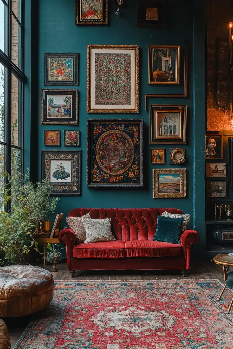 29 Eclectic Maximalism Ideas with a Gallery Wall of Frames