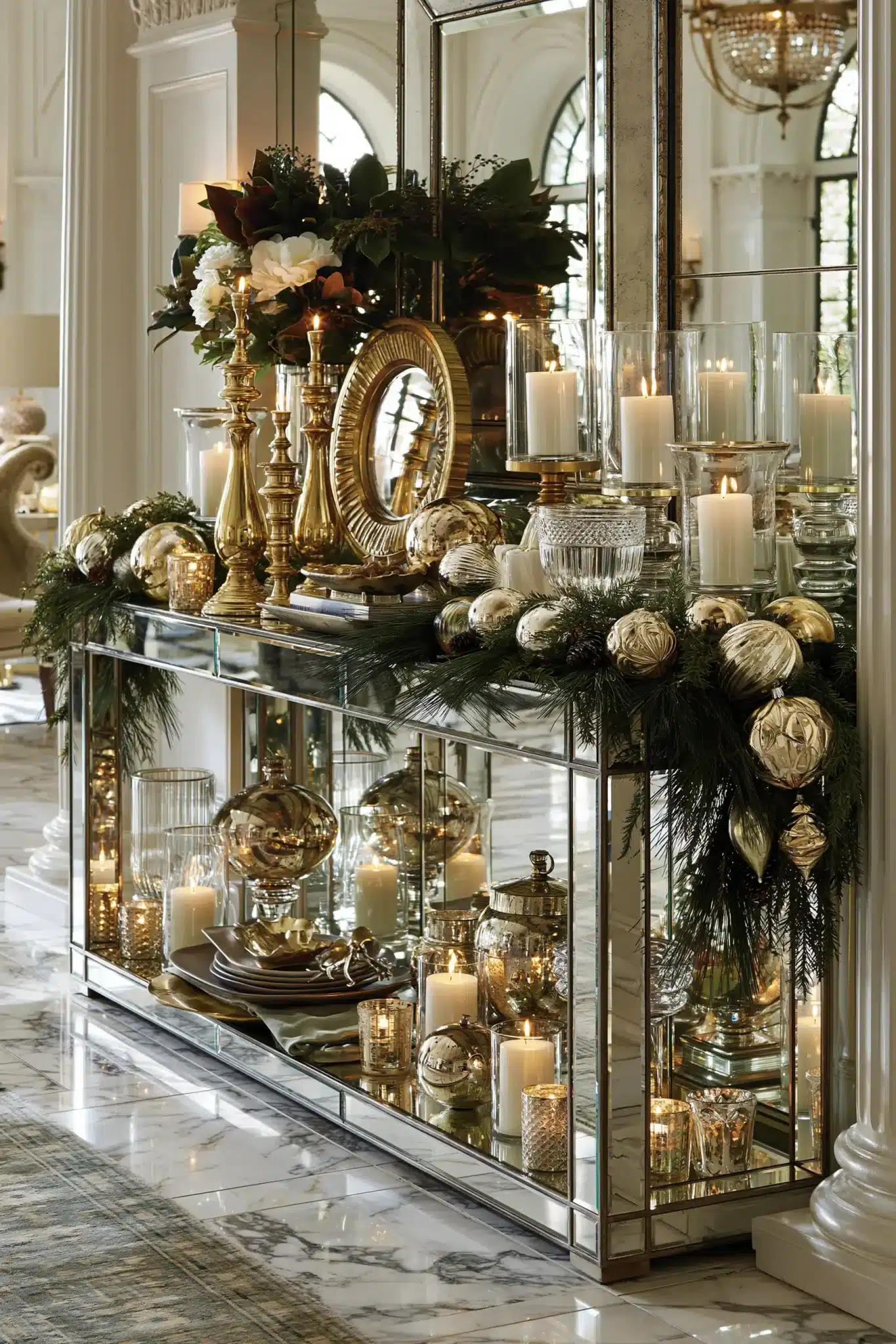 29 Christmas Entryway Table Decor Ideas That Say Hello Before Anything Else christmas entryway table decor