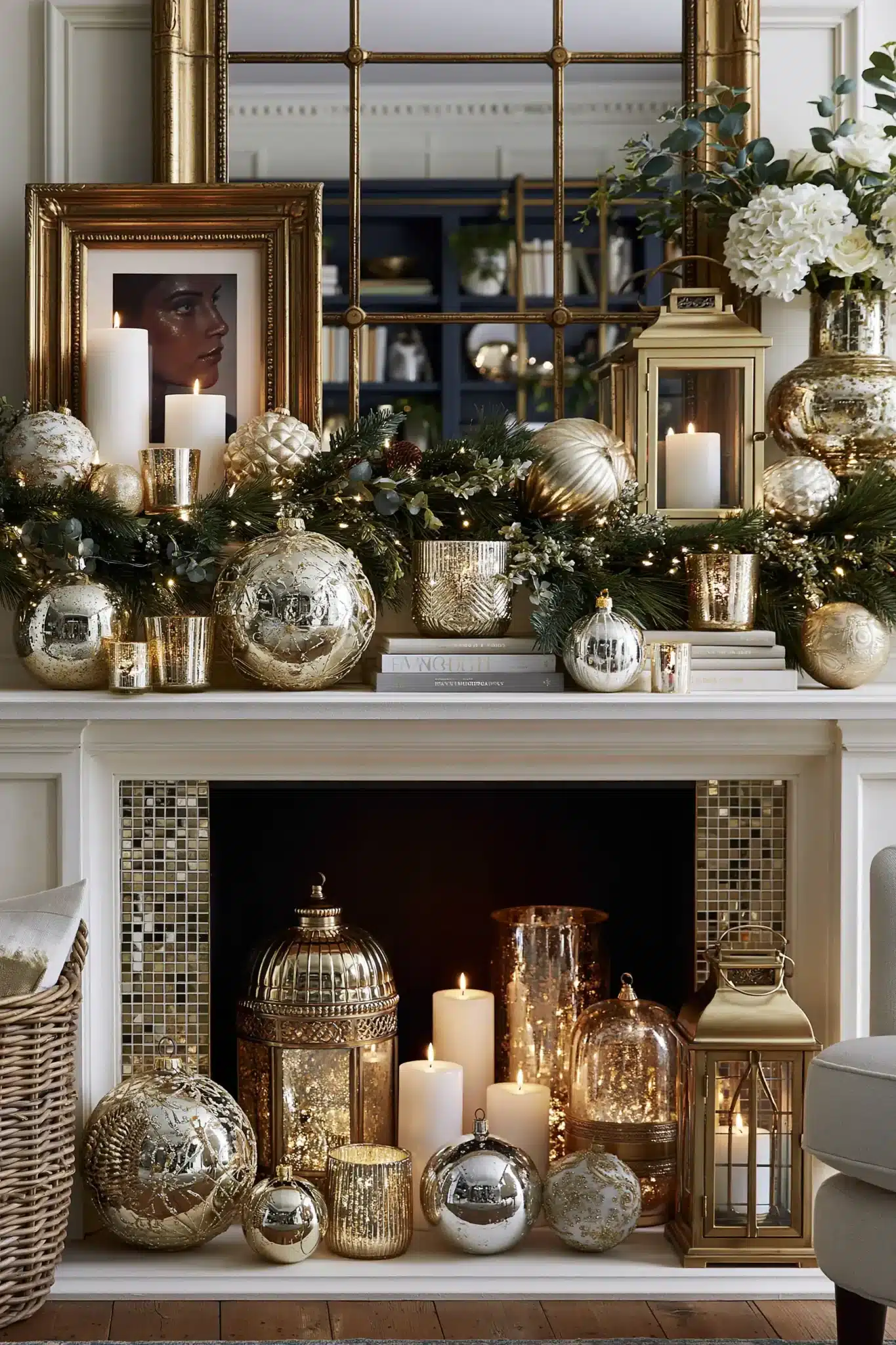 29 Christmas Mantle Decor Ideas for a Hearth That Does Not Compete With the Tree christmas mantle decor