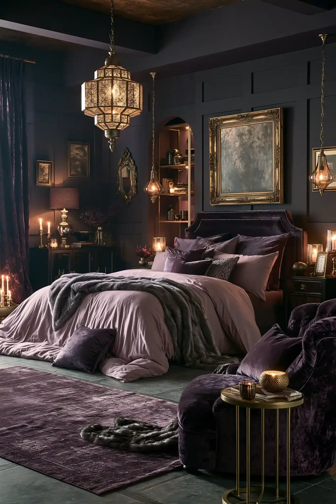 29 Purple Gothic Bedroom Ideas for a Space That Feels Rich, Not Loud purple gothic bedroom