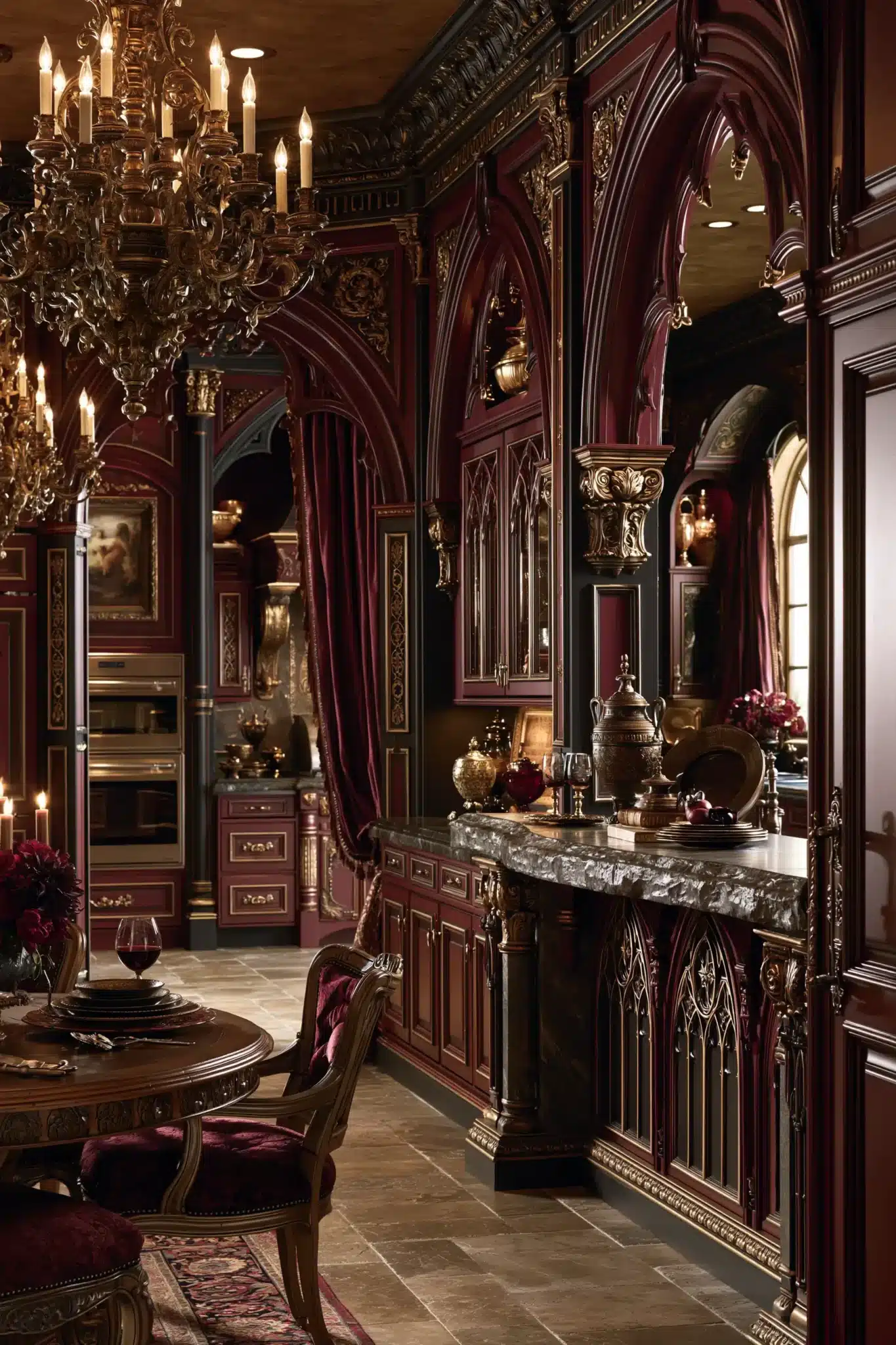 29 Gothic Kitchen Ideas for a Cook Space With a Moody Edge gothic kitchen
