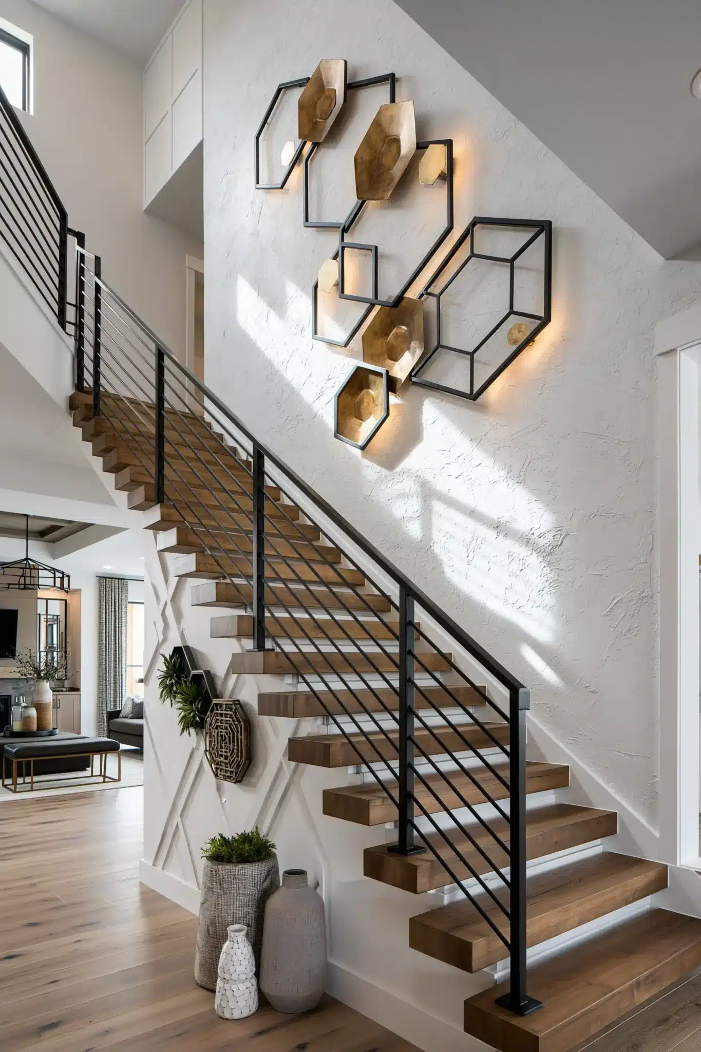 29 Staircase Wall Decor Ideas for a Climb That Feels Curated staircase wall decor