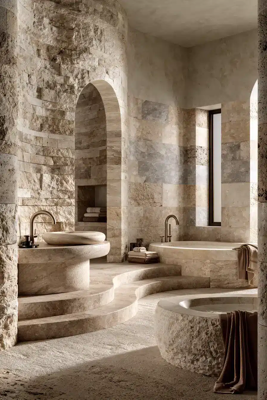 29 Stone Bathroom Ideas for a Calm, Spa-Like Room stone bathroom