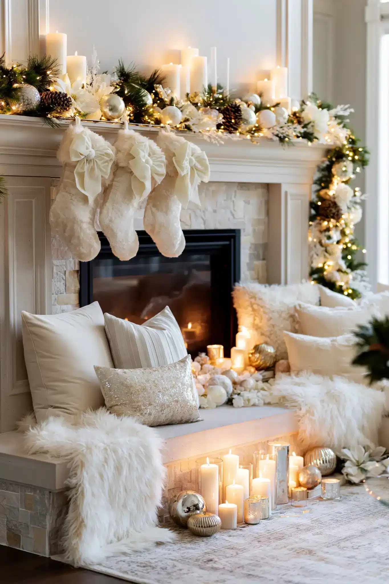 29 White and Gold Christmas Decor Ideas That Feel Calm and a Little Special white and gold christmas decor