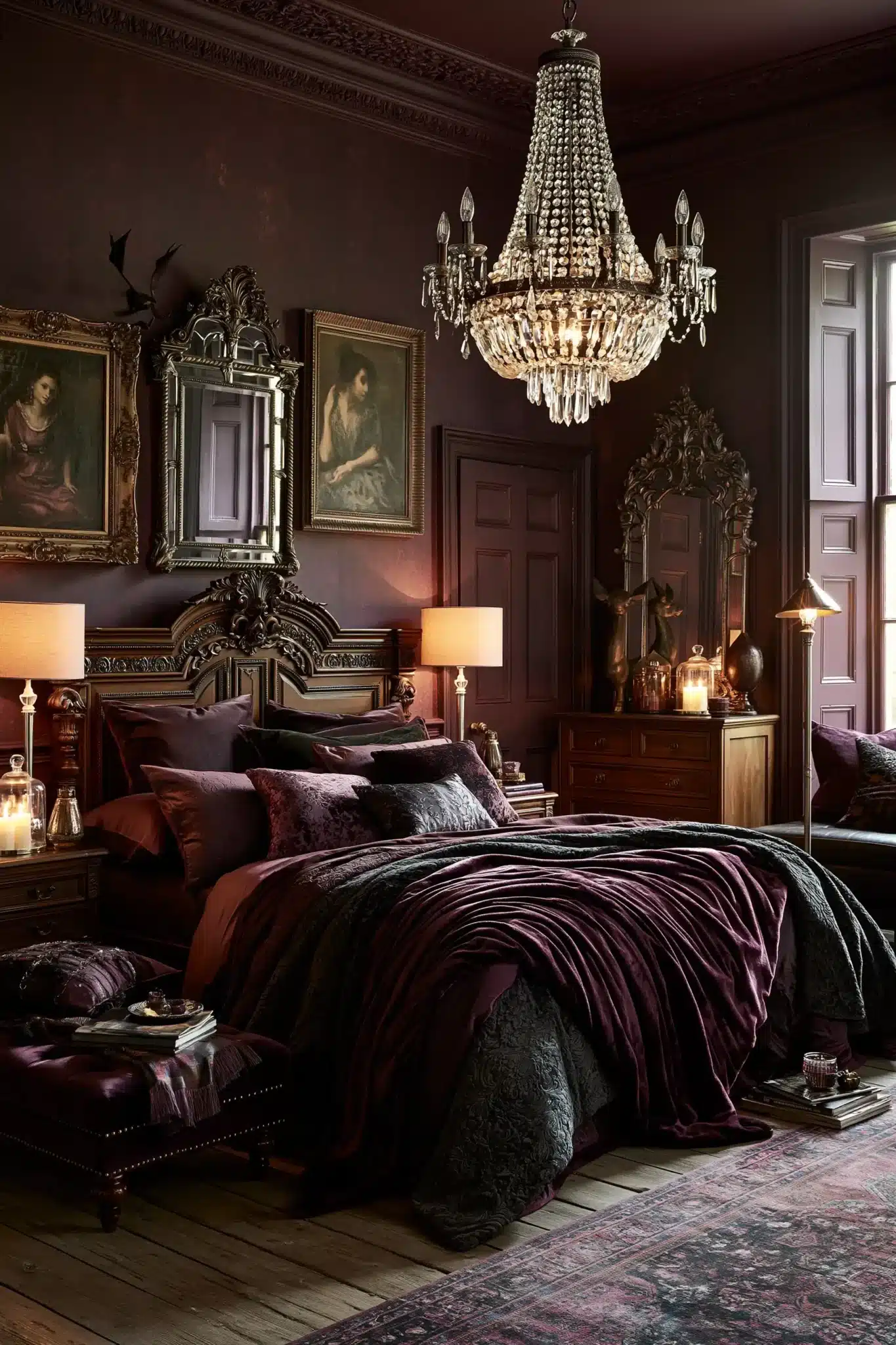 29 Purple Gothic Bedroom Ideas for a Space That Feels Rich, Not Loud purple gothic bedroom