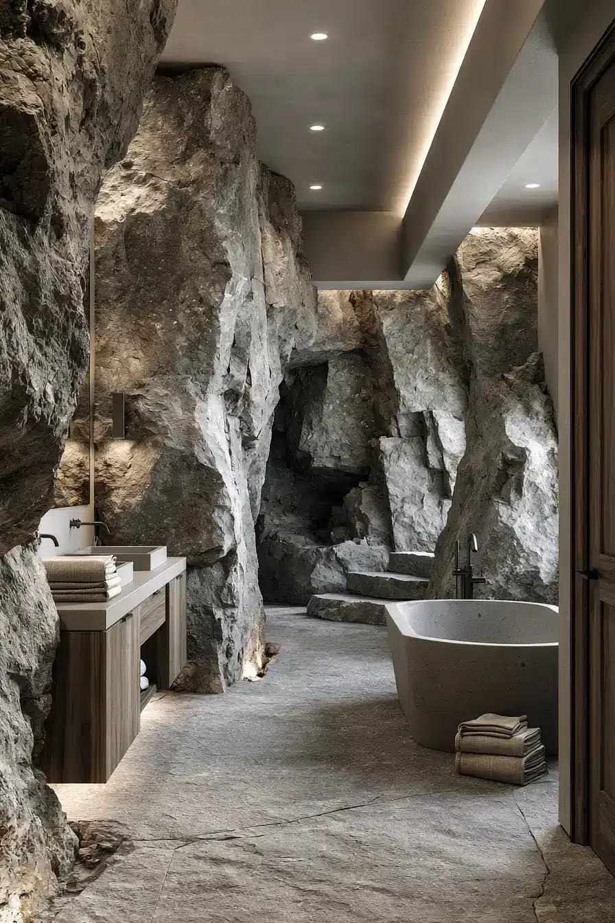 29 Stone Bathroom Ideas for a Calm, Spa-Like Room stone bathroom