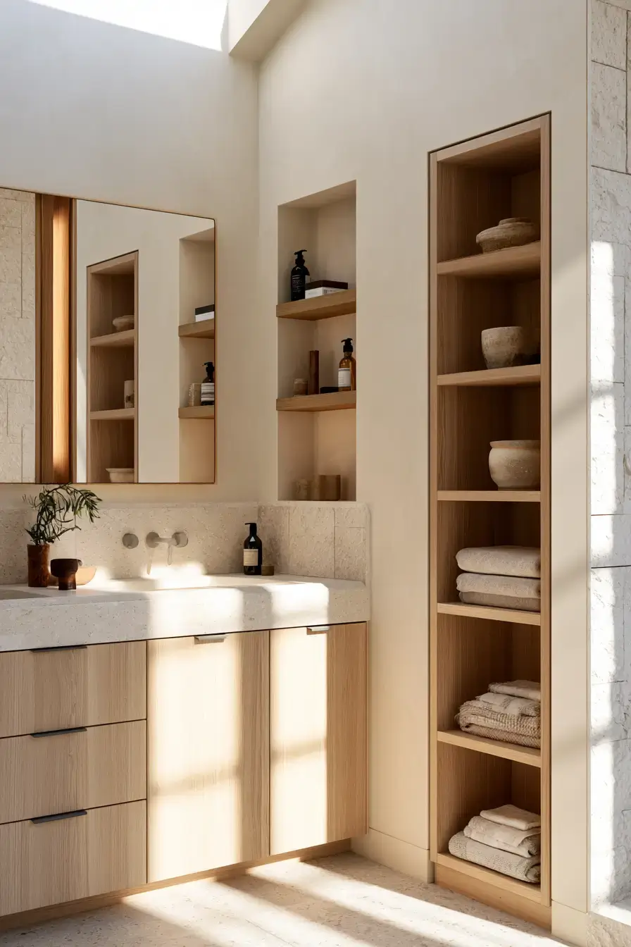 29 Japandi Style Bathroom Ideas with a Wooden Soaking Tub 29 Japandi Style Bathroom Ideas with a Wooden Soaking Tub