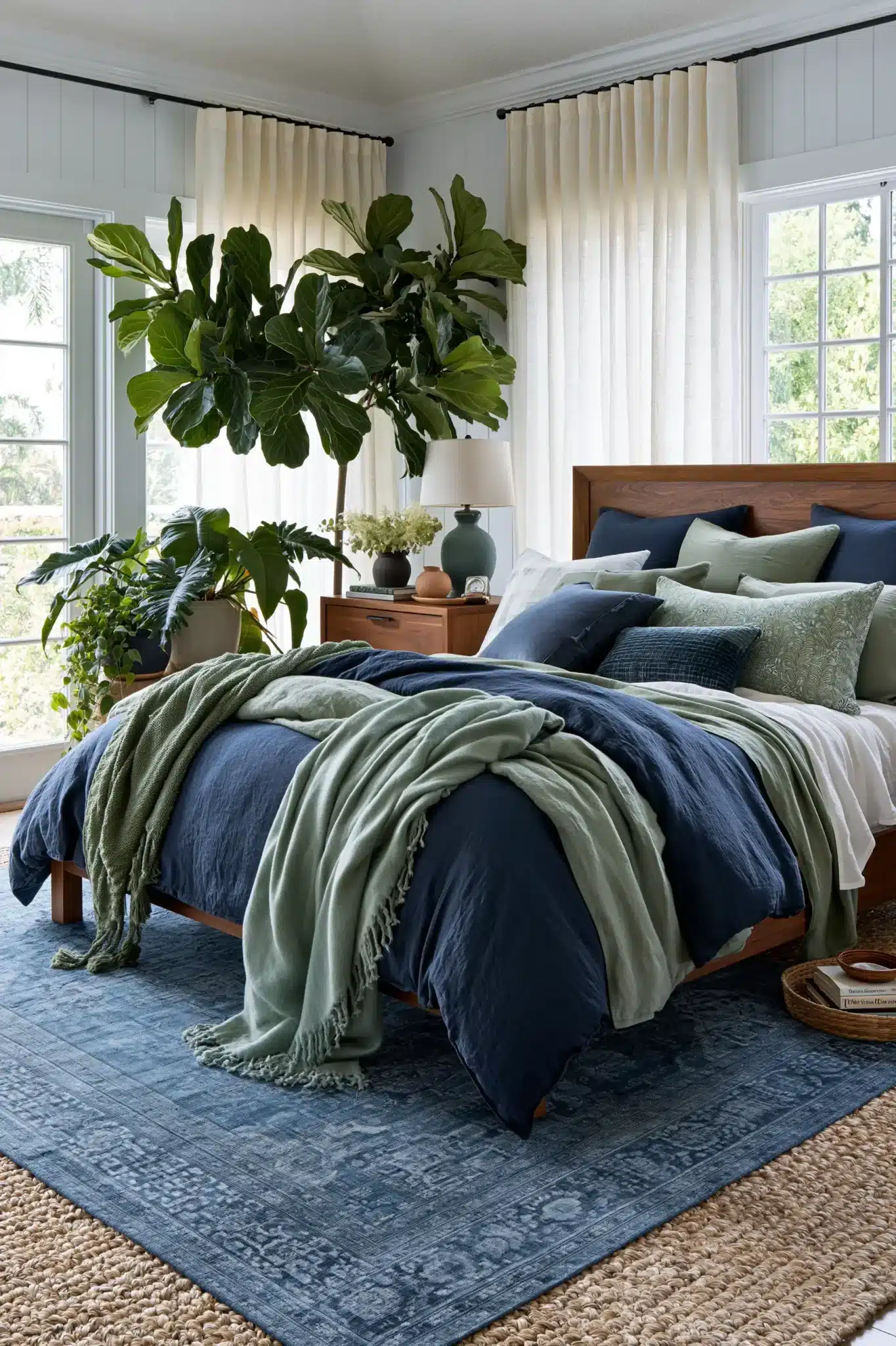 29 Navy Blue and Green Bedroom Ideas for a Room With a Quiet Depth navy blue and green bedroom