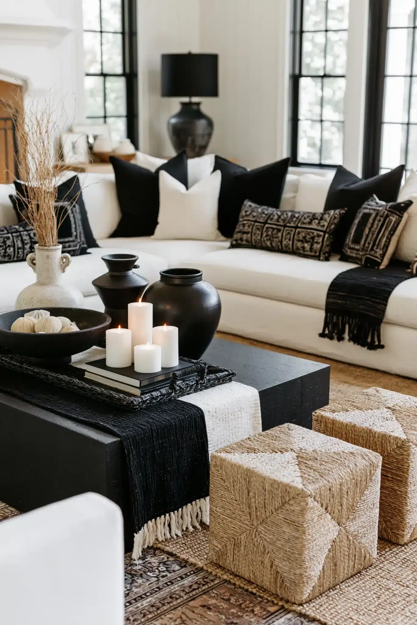 29 Black and White Living Room Decor Ideas for a Space With Real Contrast black and white living room decor