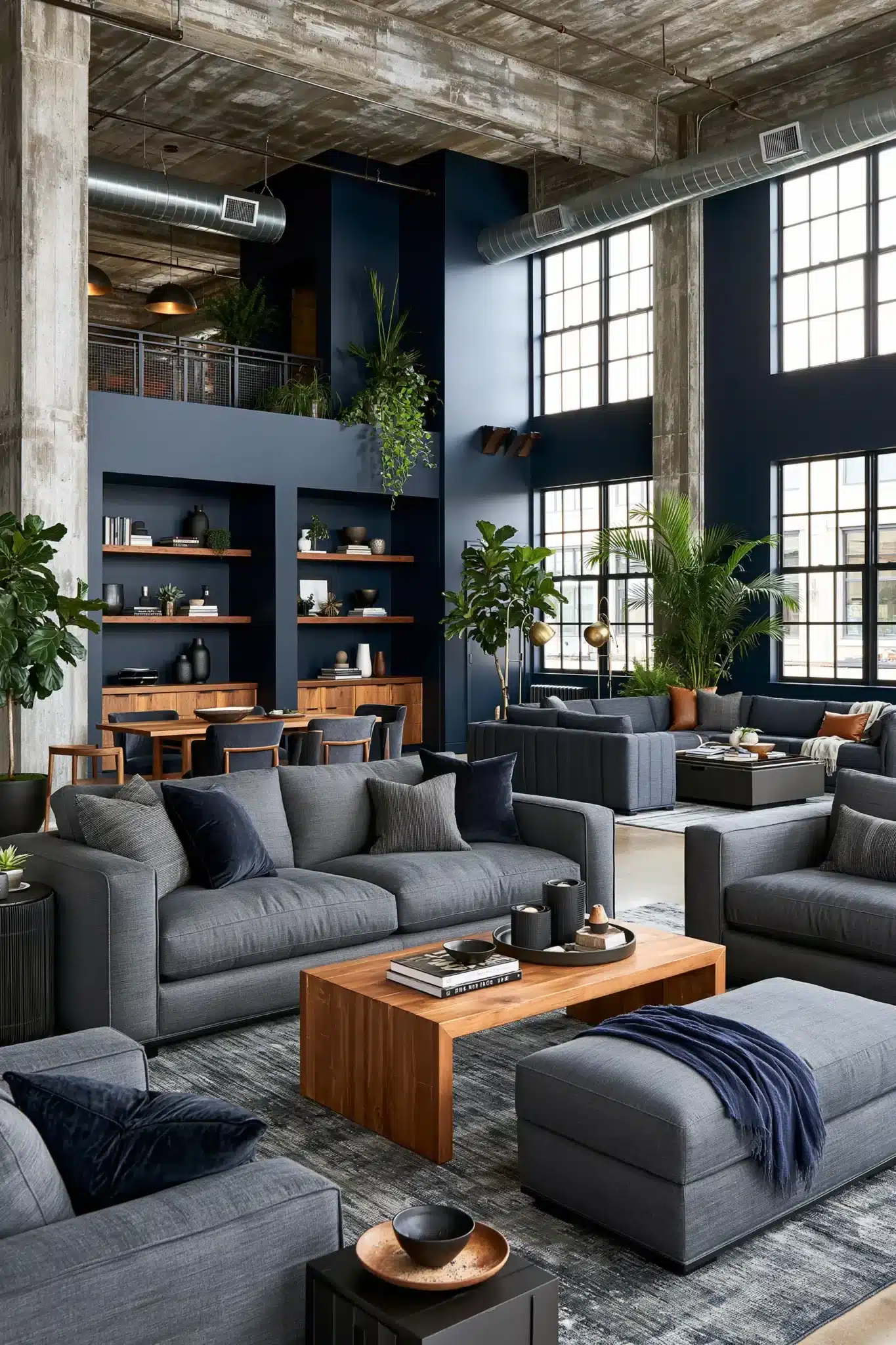 29 Navy Blue and Grey Living Room Ideas for a Space That Stays Calm navy blue and grey living room