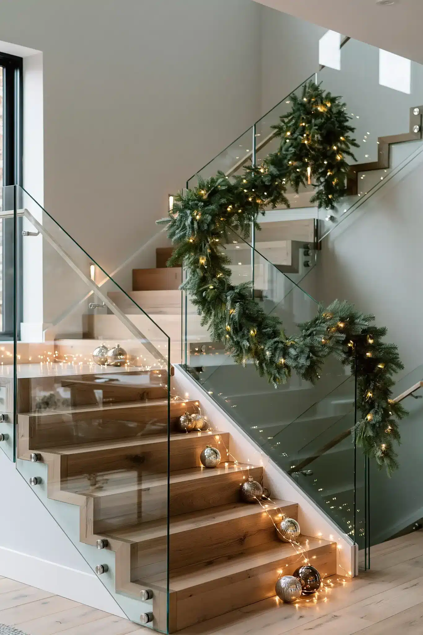 29 Christmas Staircase Decor Ideas for a Railing Worth Photographing christmas staircase decor