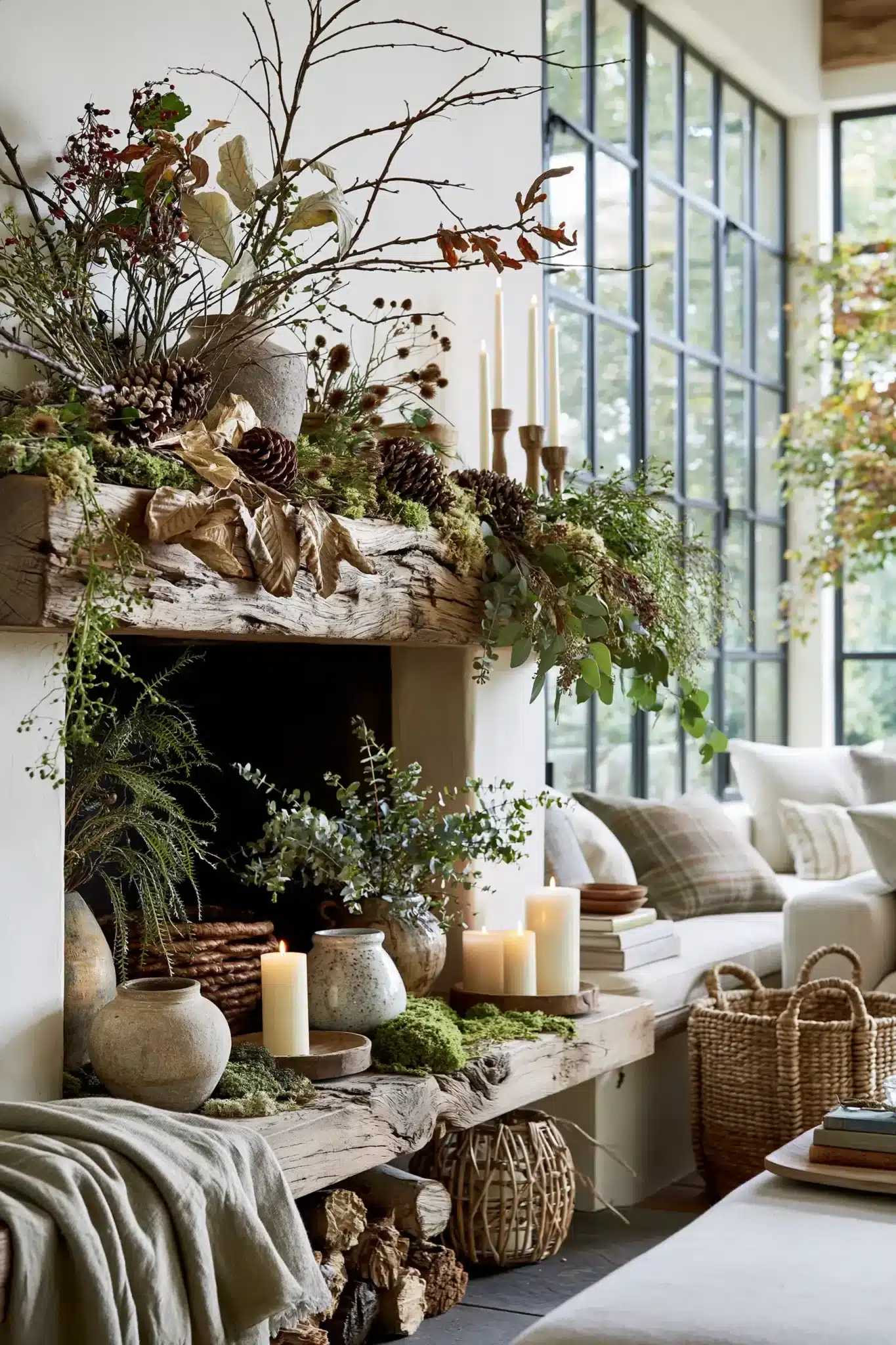 29 Thanksgiving Mantel Decor Ideas That Set a Warm First Impression thanksgiving mantel decor