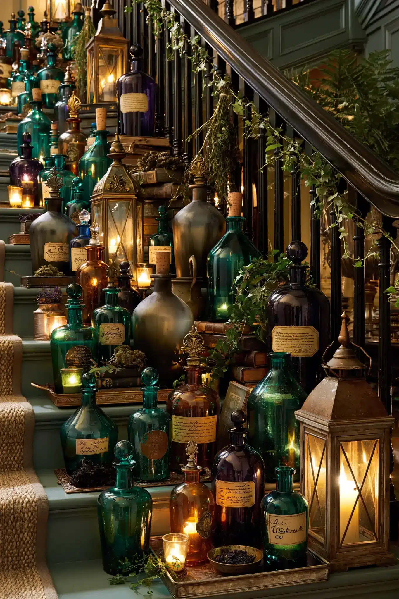 29 Halloween Staircase Decor Ideas for a Climb That Is Spooky, Not Scary halloween staircase decor