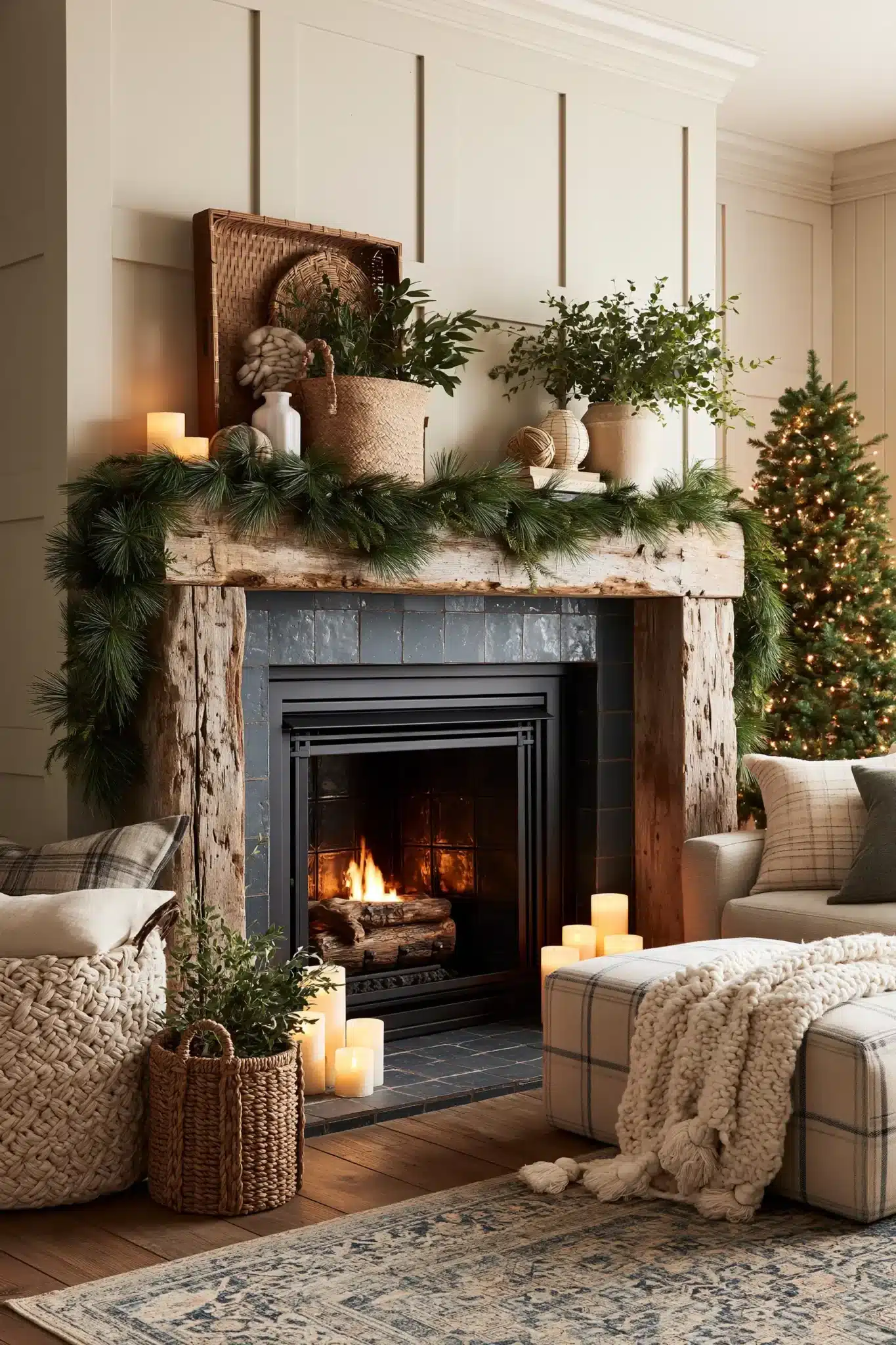 29 Christmas Mantle Decor Ideas for a Hearth That Does Not Compete With the Tree christmas mantle decor