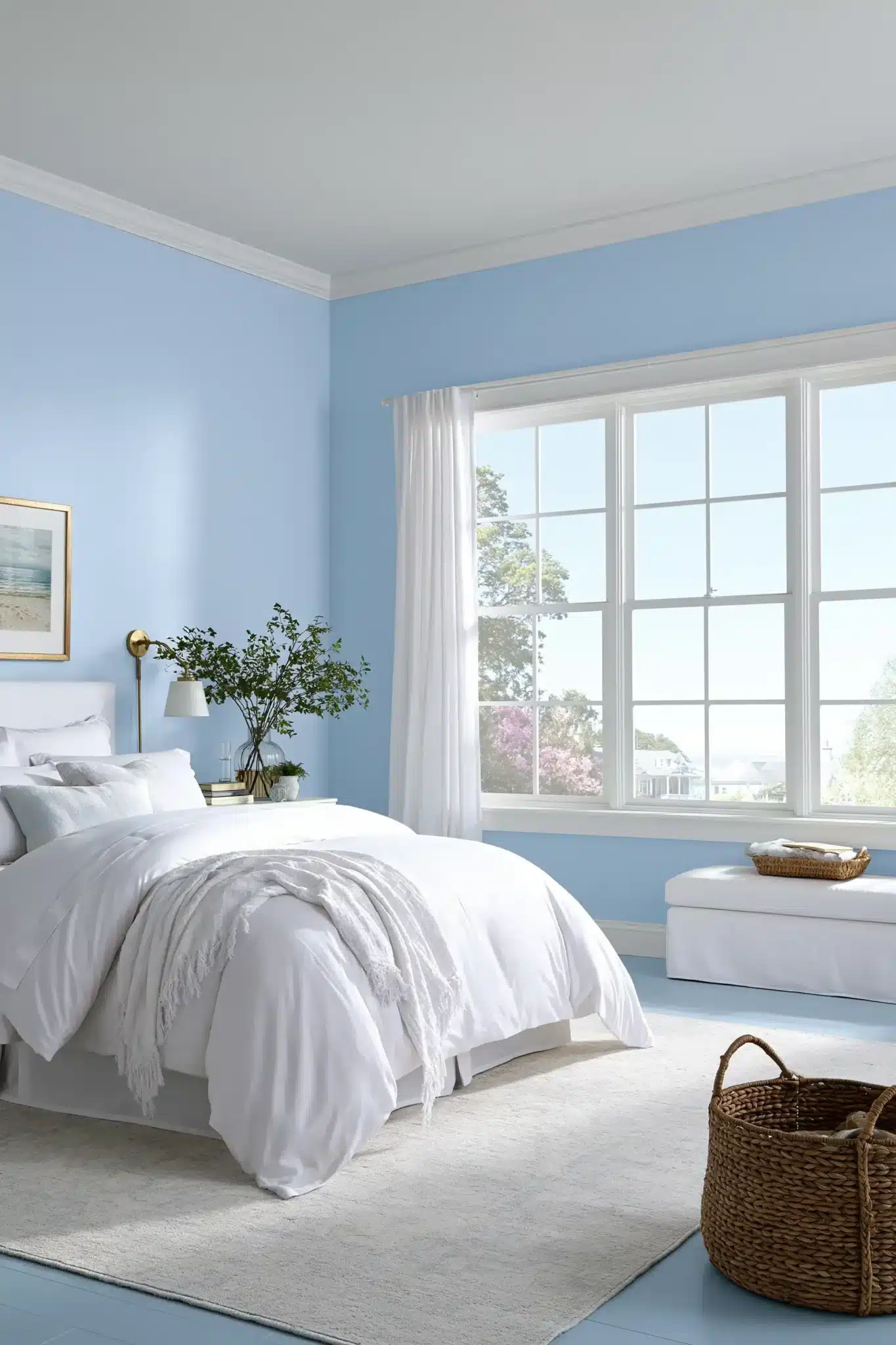 29 Light Blue and White Bedroom Ideas for a Space That Stays Crisp light blue and white bedroom