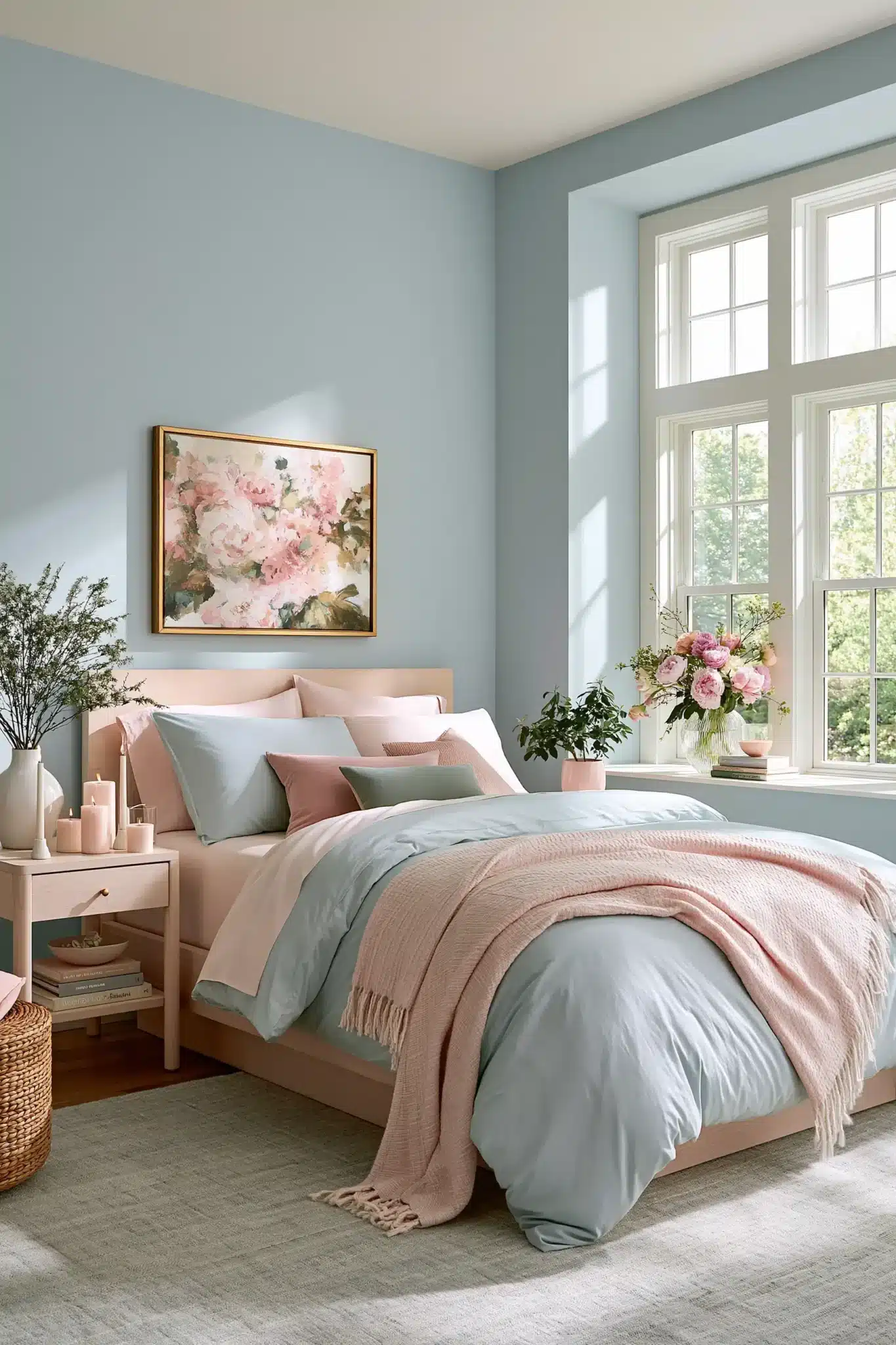 29 Light Blue and Pink Bedroom Ideas for a Space That Stays Airy light blue and pink bedroom