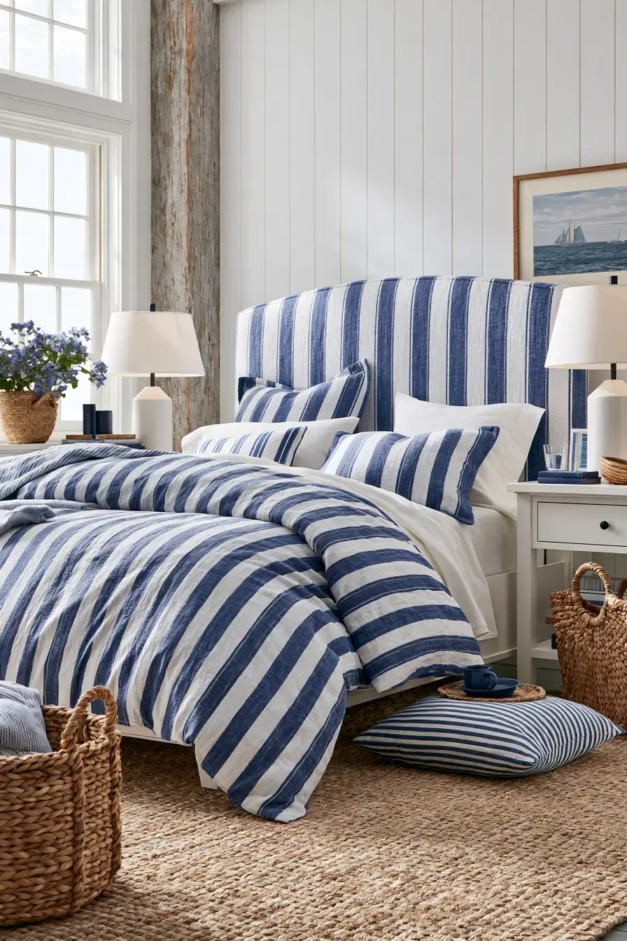 29 Nautical Bedroom Ideas with a Rope Headboard