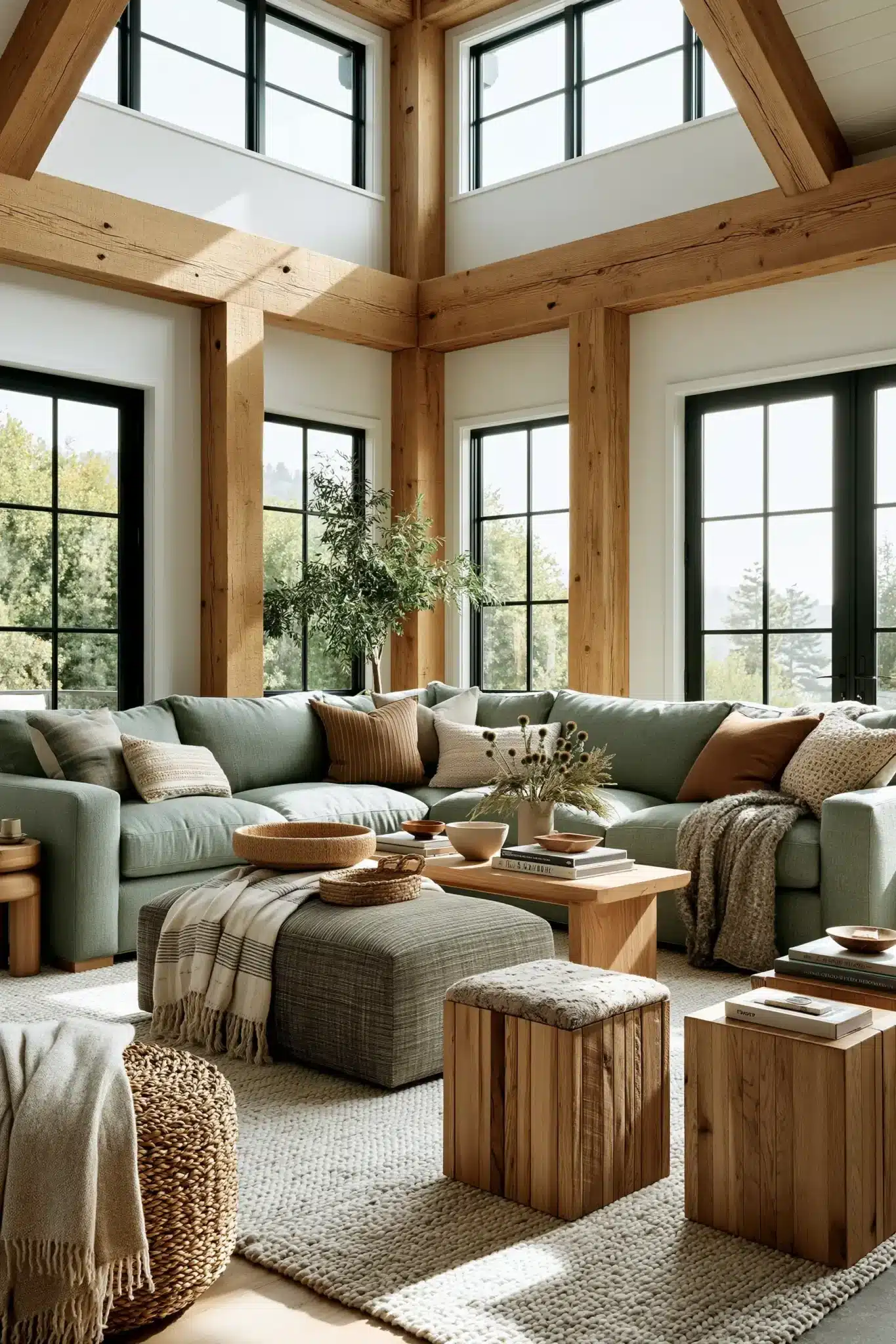 29 Sage Green and Brown Living Room Ideas for a Warm, Earthy Space sage green and brown living room