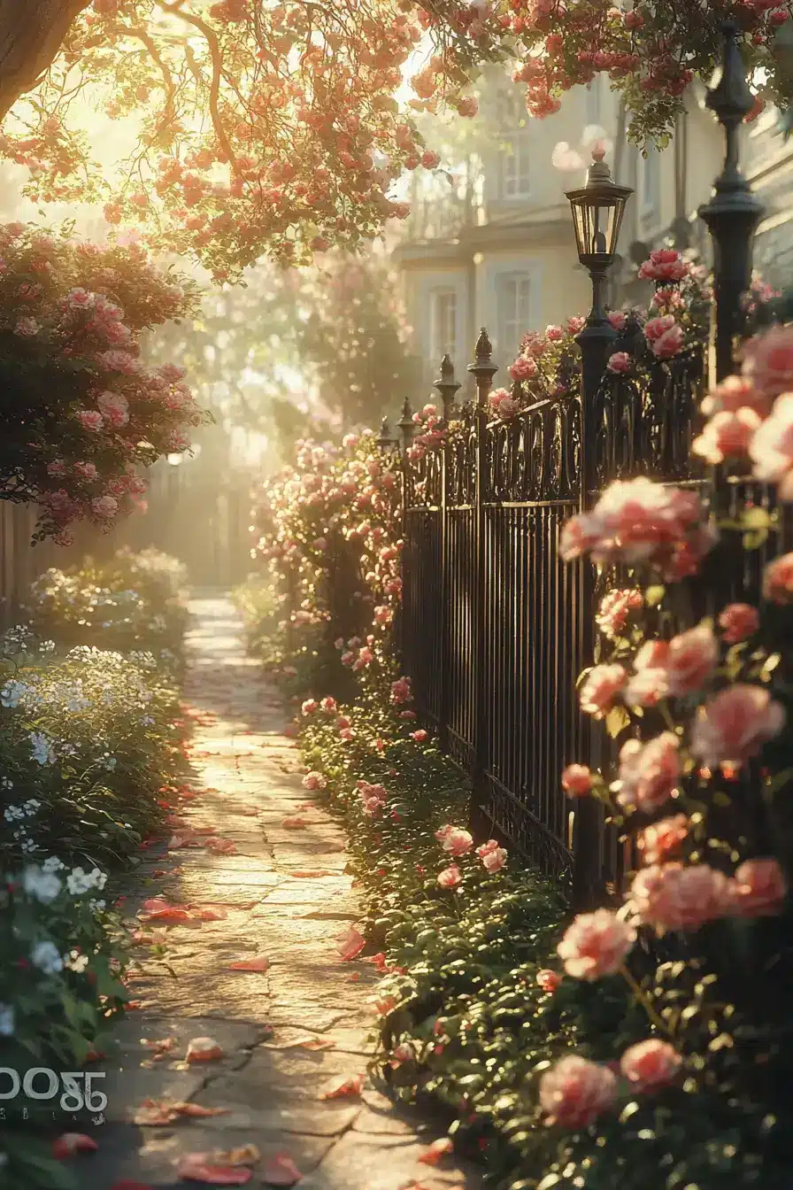 29 Yard Fence Decor Ideas with a Hanging Planter Row