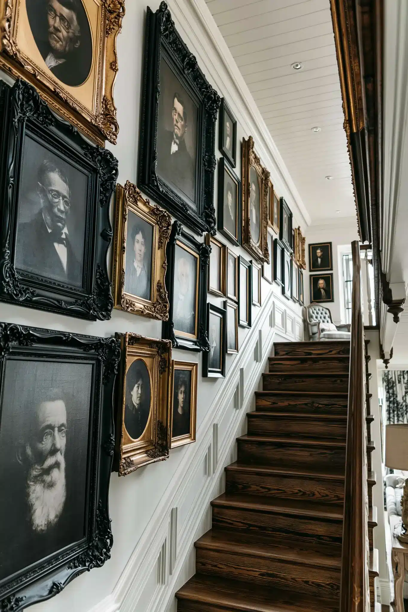 29 Staircase Wall Decor Ideas for a Climb That Feels Curated staircase wall decor