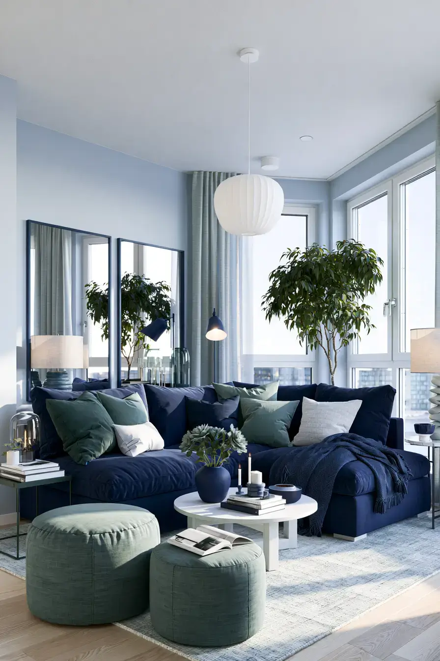 29 Navy and Sage Living Room Ideas with a Sage Sofa 29 Navy and Sage Living Room Ideas with a Sage Sofa