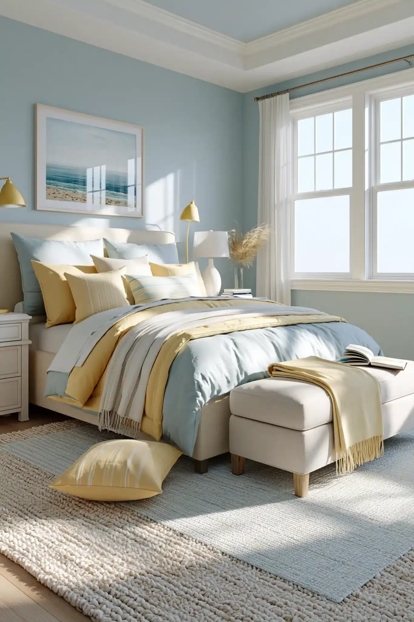 29 Light Blue and Yellow Bedroom Ideas for a Room That Wakes Up Early light blue and yellow bedroom
