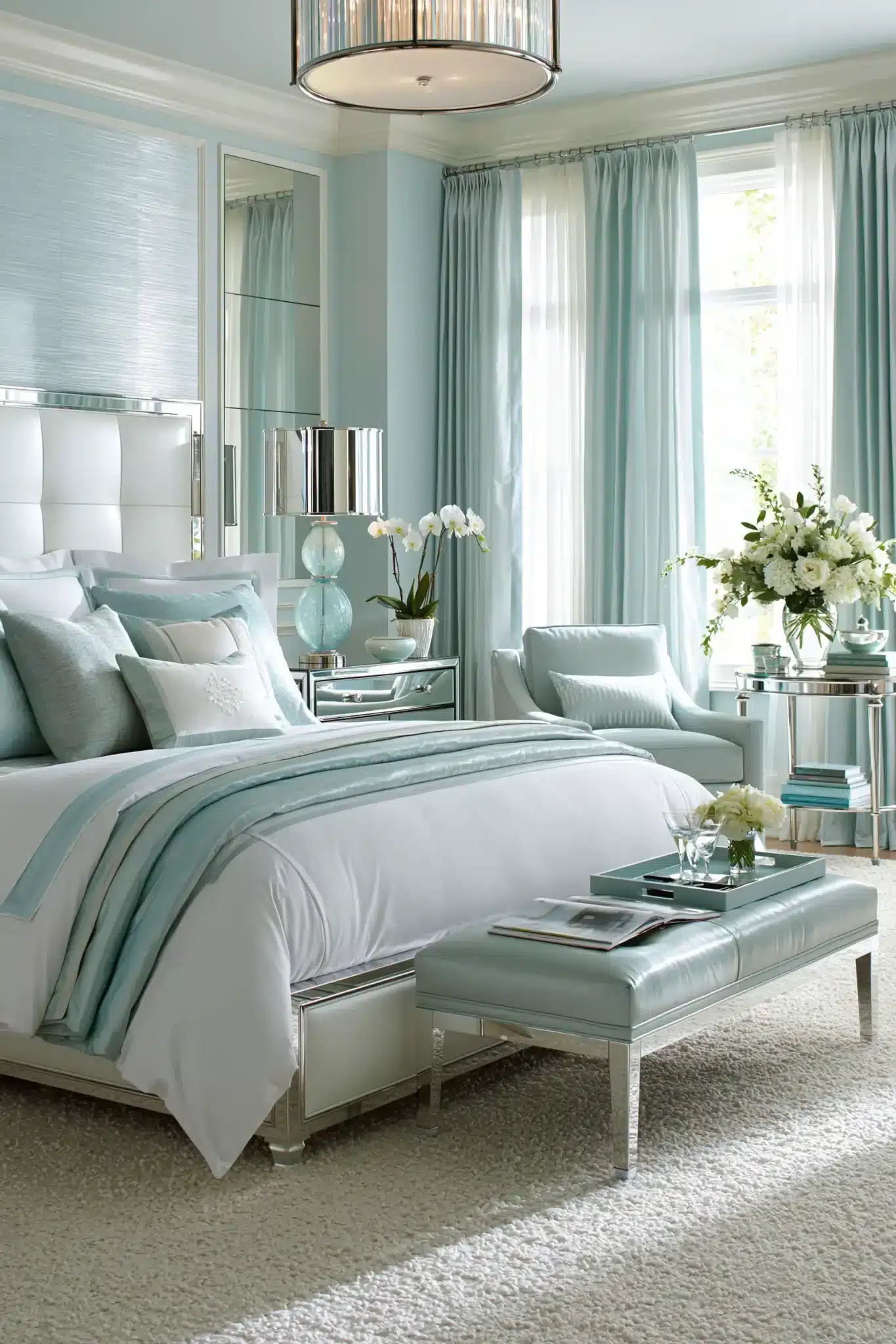 29 Light Blue and White Bedroom Ideas for a Space That Stays Crisp light blue and white bedroom