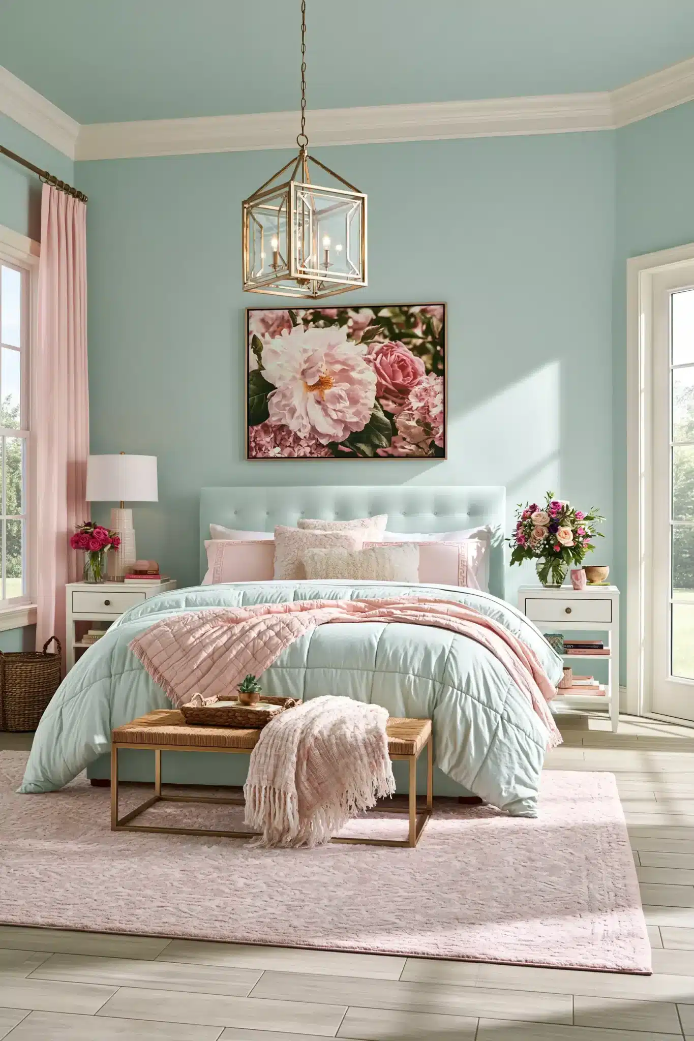 29 Light Blue and Pink Bedroom Ideas for a Space That Stays Airy light blue and pink bedroom
