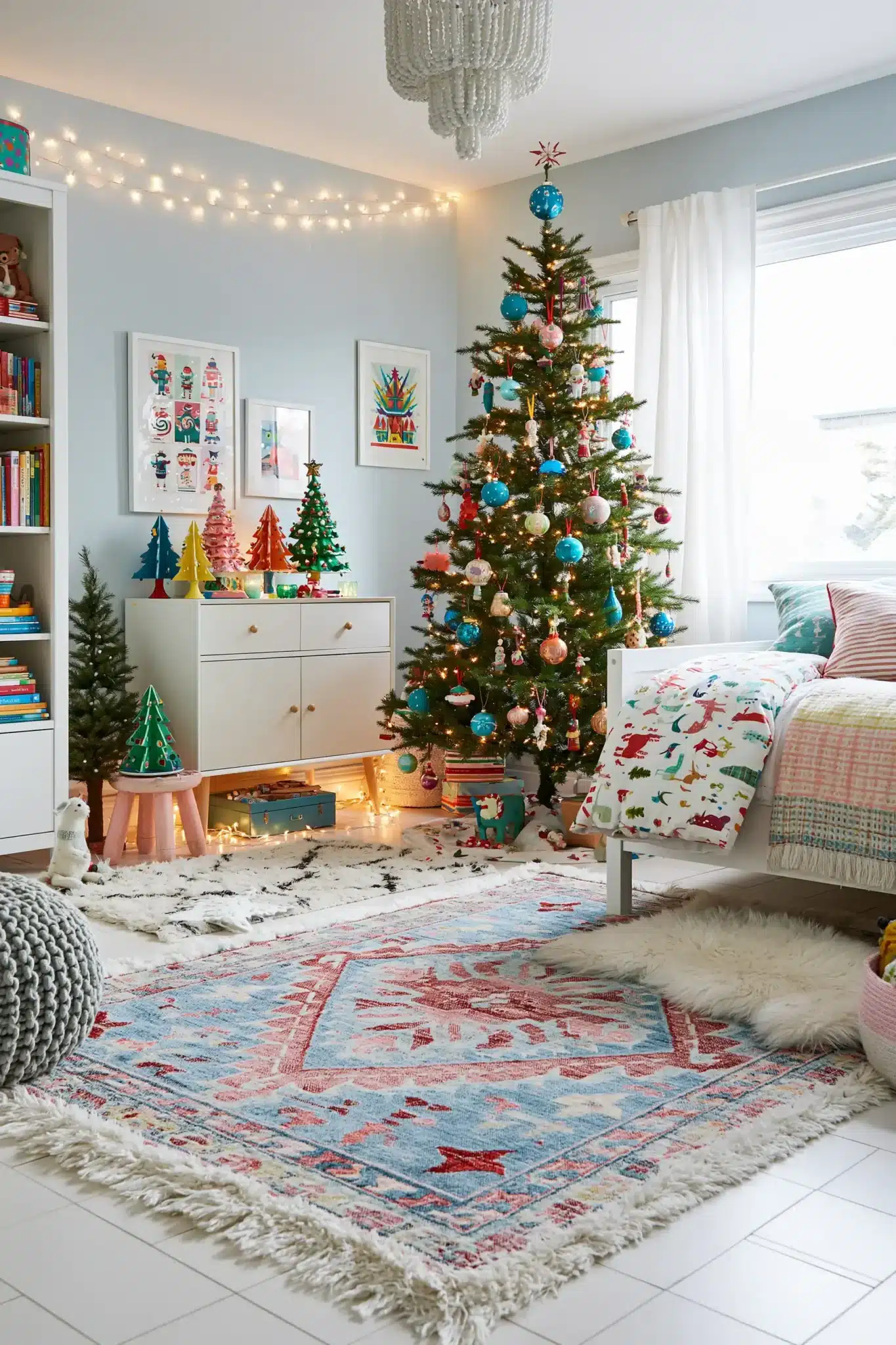 29 Blue Christmas Decor Ideas That Give the Room a Cooler, Calmer Edge blue christmas decor