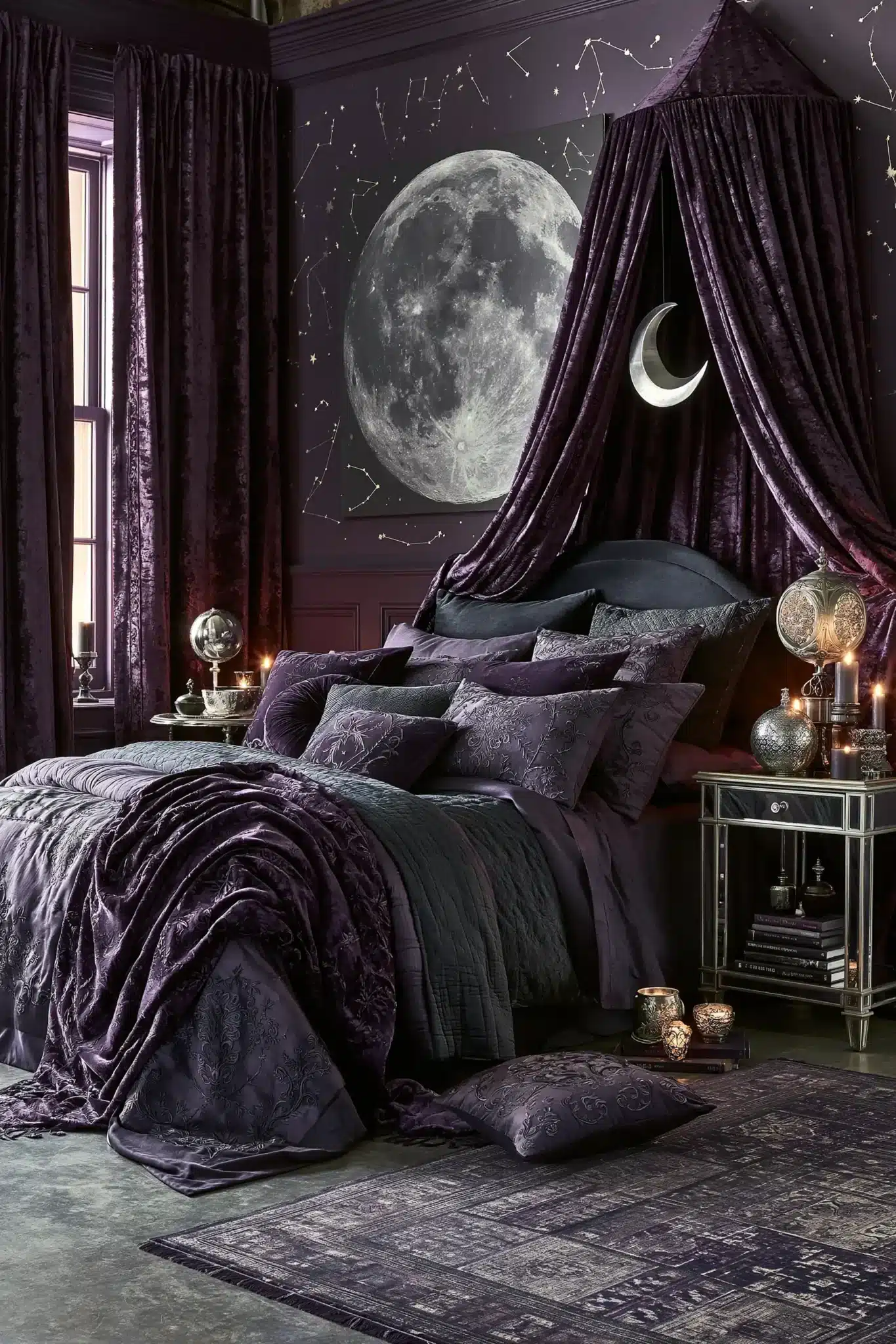 29 Purple Gothic Bedroom Ideas for a Space That Feels Rich, Not Loud purple gothic bedroom