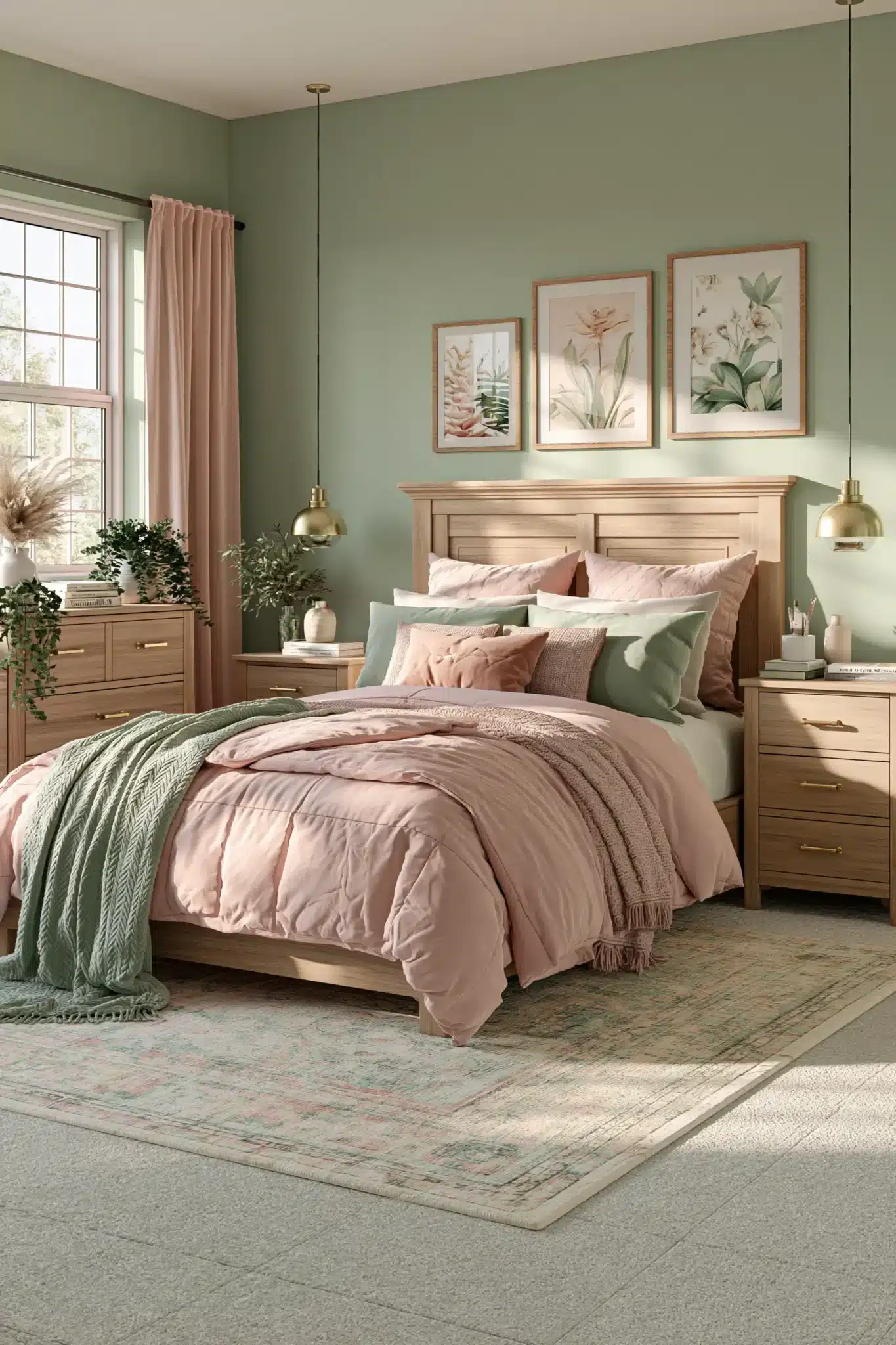 29 Sage Green and Blush Bedroom Ideas for a Room That Feels Gentle sage green and blush bedroom