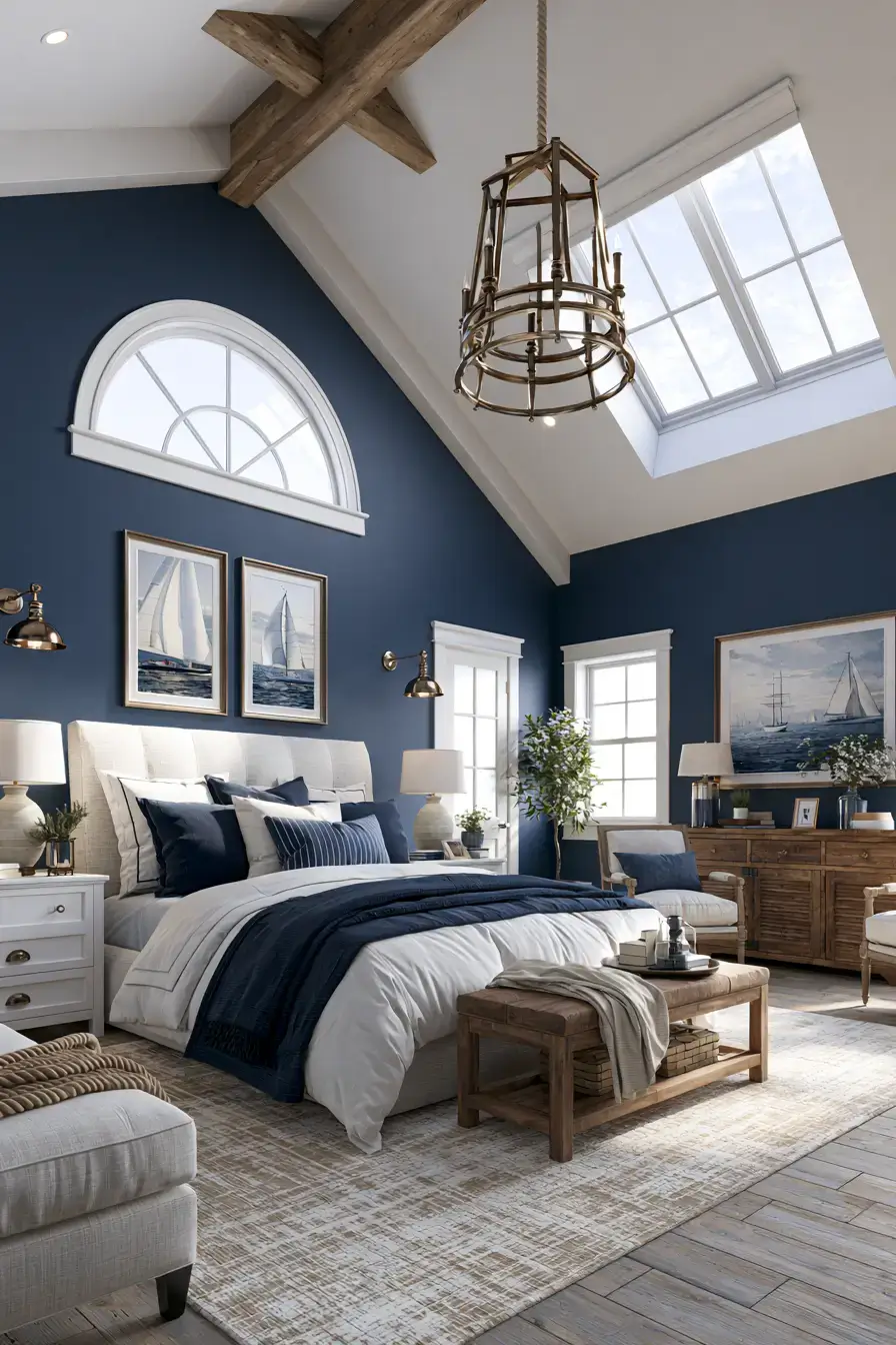 29 Nautical Bedroom Ideas with a Rope Headboard