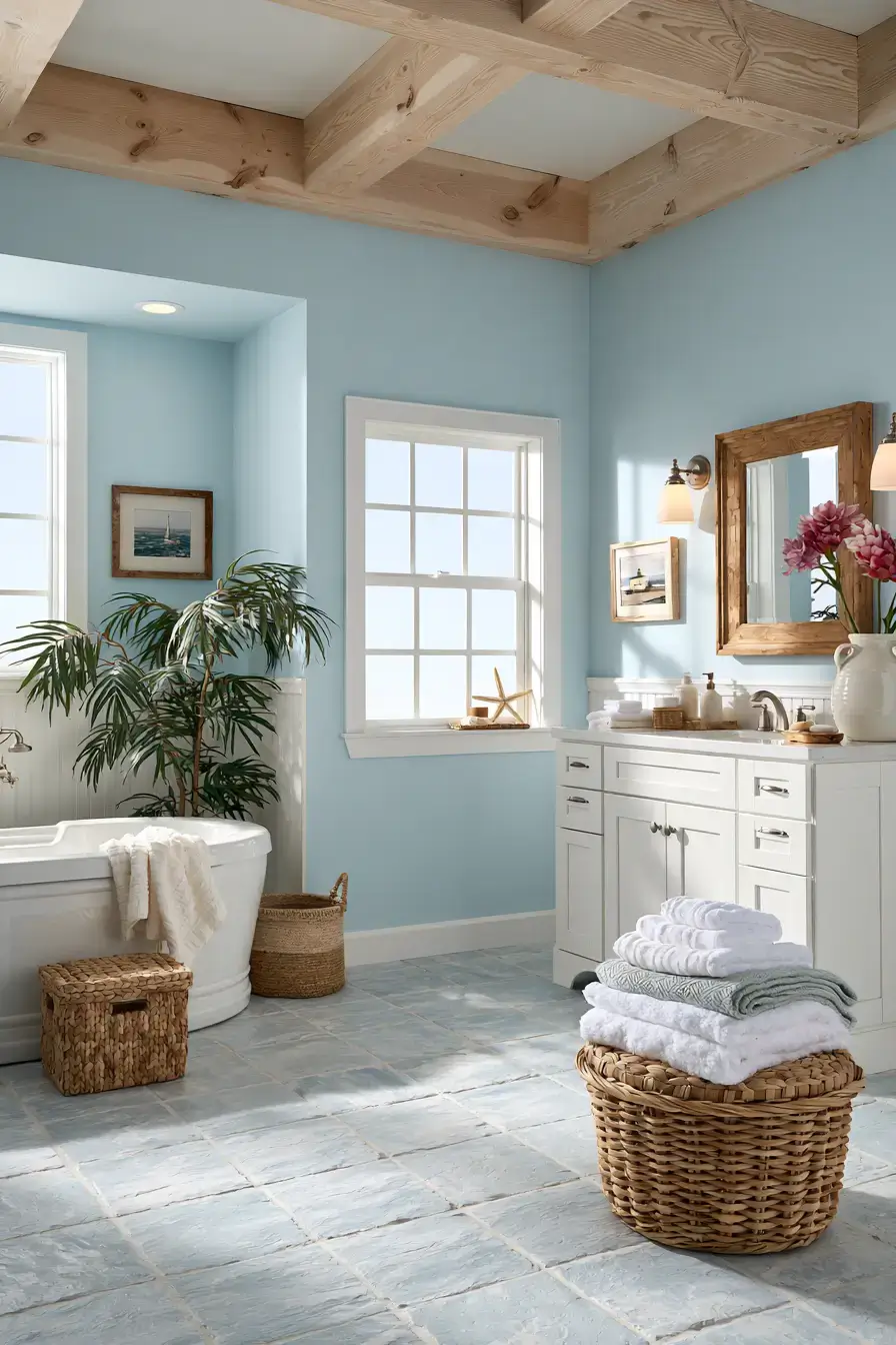 29 Nautical Bathroom Ideas with a Rope Towel Ladder 29 Nautical Bathroom Ideas with a Rope Towel Ladder