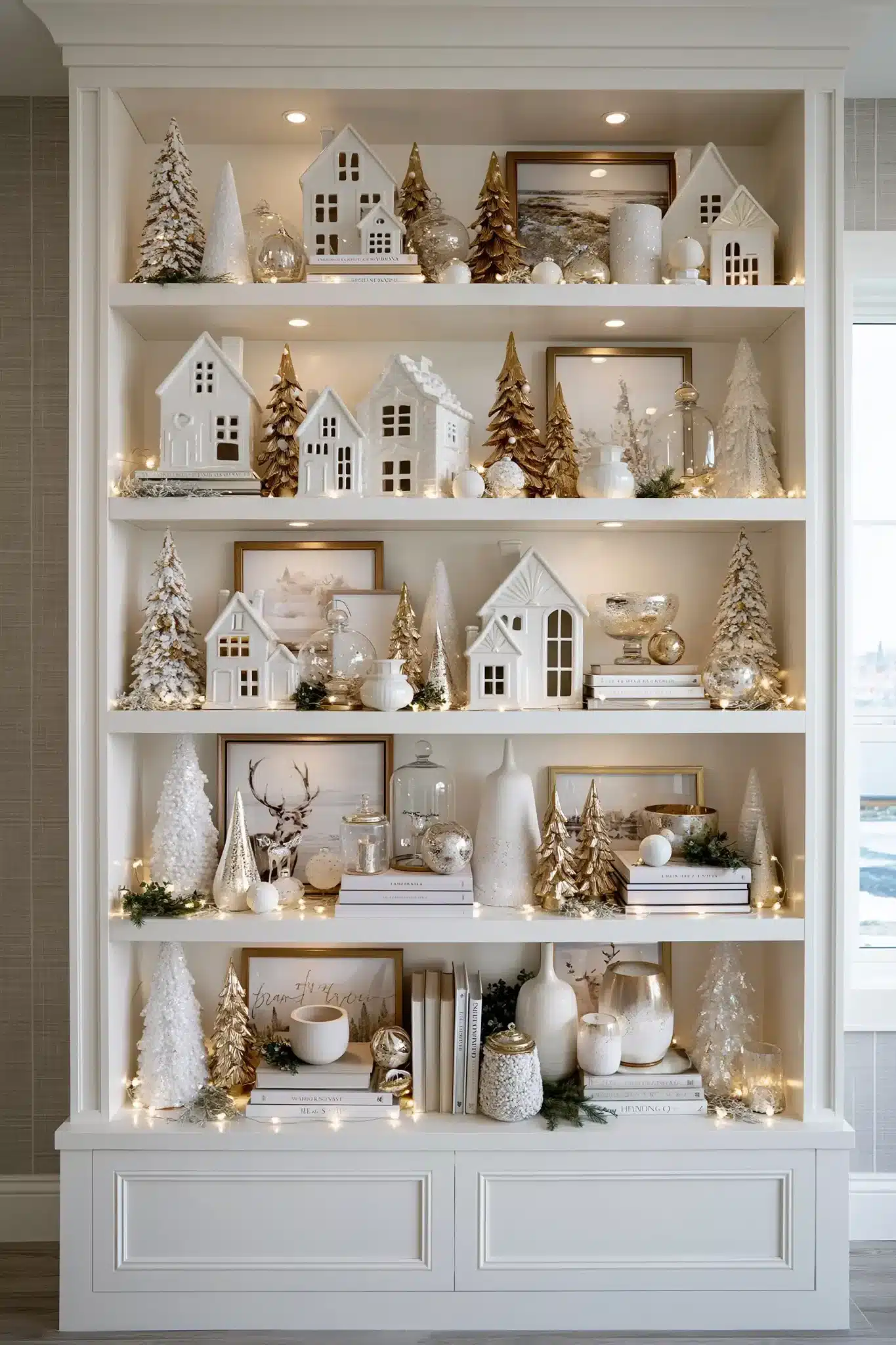 29 White and Gold Christmas Decor Ideas That Feel Calm and a Little Special white and gold christmas decor