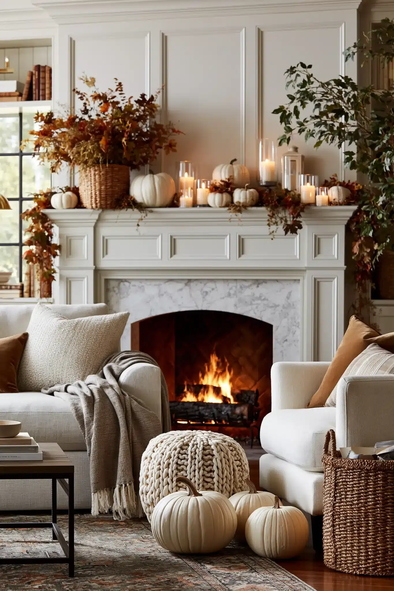 29 Thanksgiving Mantel Decor Ideas That Set a Warm First Impression thanksgiving mantel decor