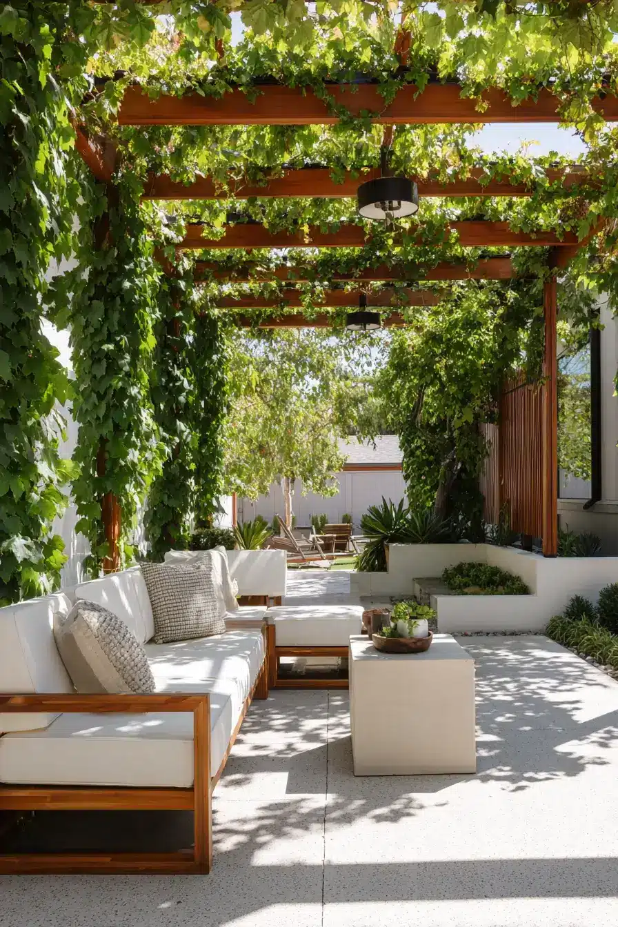 29 Yard Fence Decor Ideas with a Hanging Planter Row