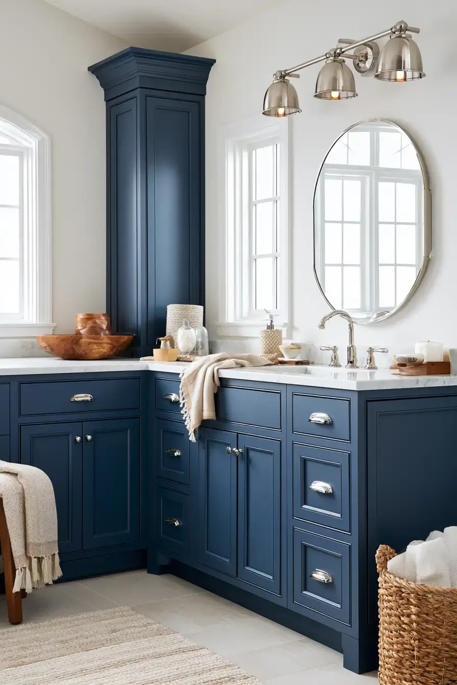 29 Nautical Bathroom Ideas with a Rope Towel Ladder 29 Nautical Bathroom Ideas with a Rope Towel Ladder