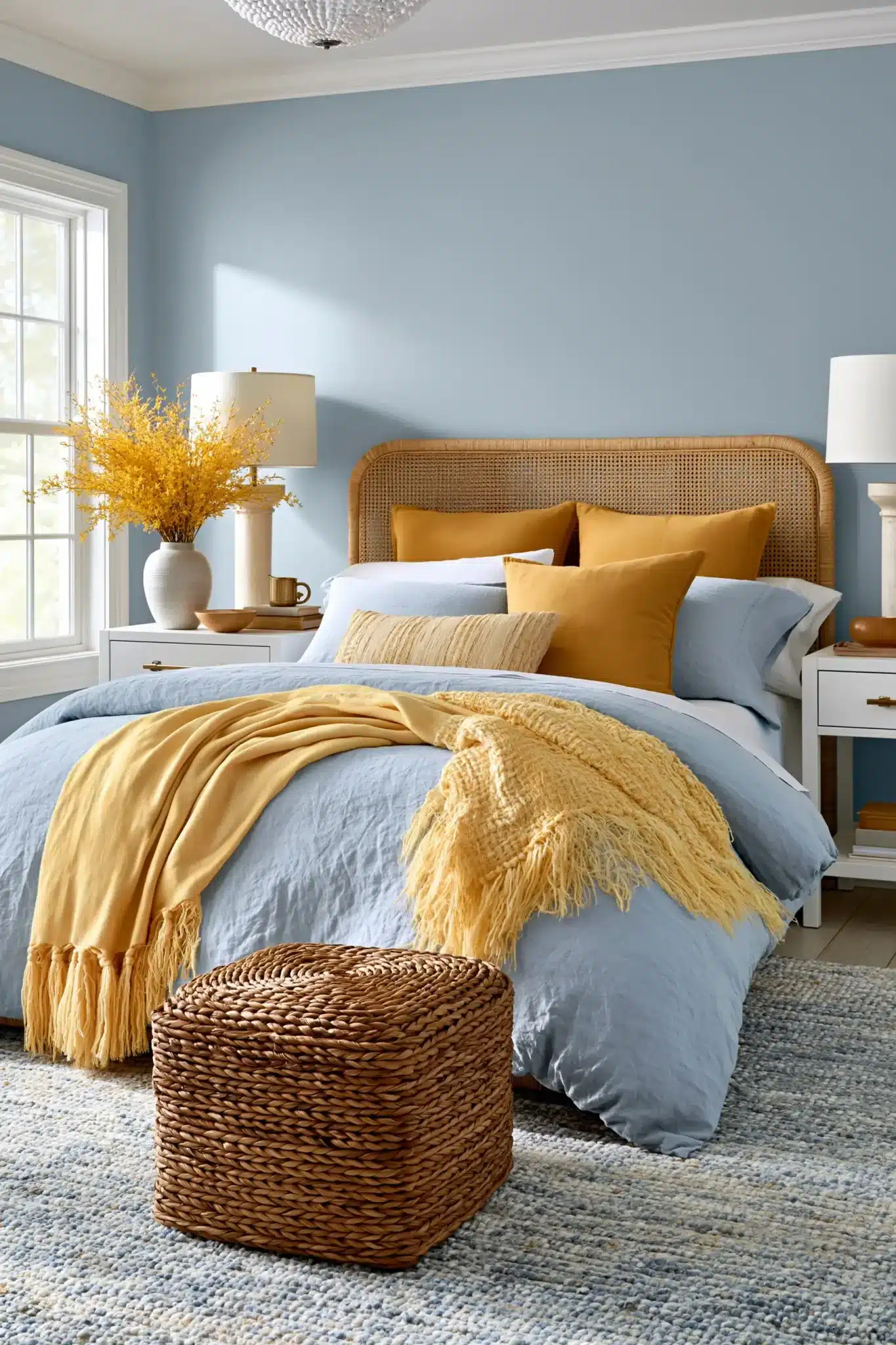 29 Light Blue and Yellow Bedroom Ideas for a Room That Wakes Up Early light blue and yellow bedroom